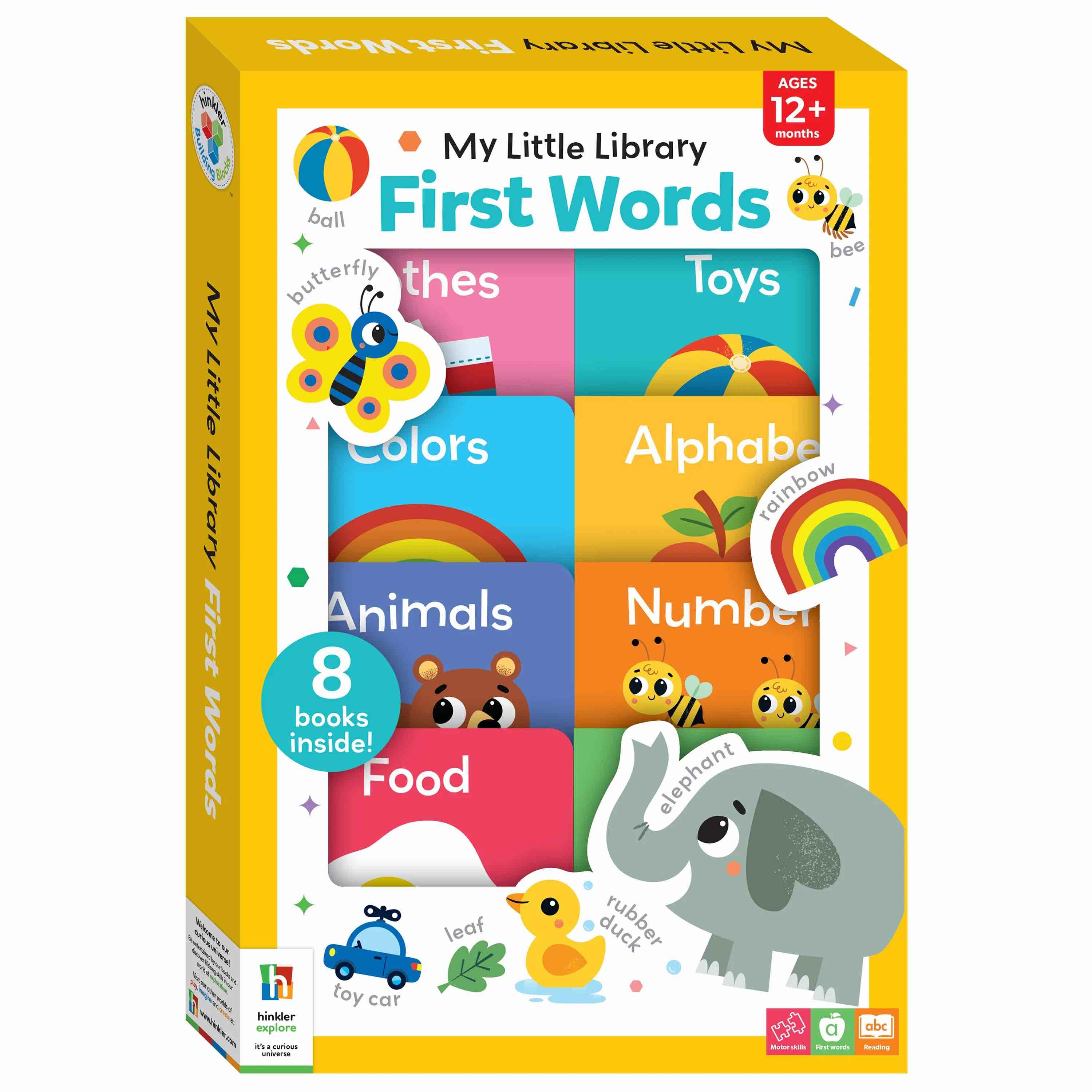 Building Block My Little Library: First Words Board Book Set for Toddlers, for Ages 0-4