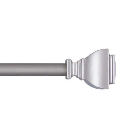 Mainstays 48-84 Benton Adjustable Petite Cafe Curtain Rod Diameter Brushed Nickel, 2 pieces  