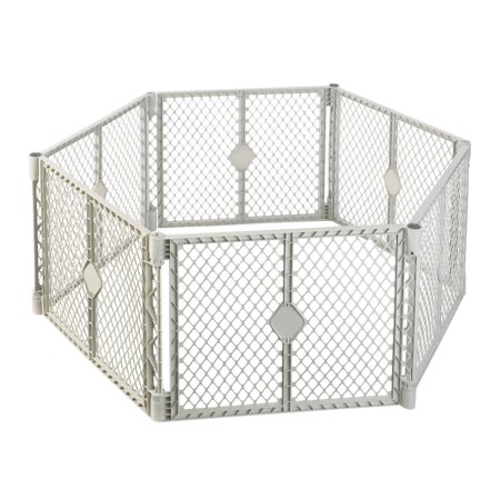 Toddleroo by North States Superyard Explorer Baby Play Yard Gray Plastic