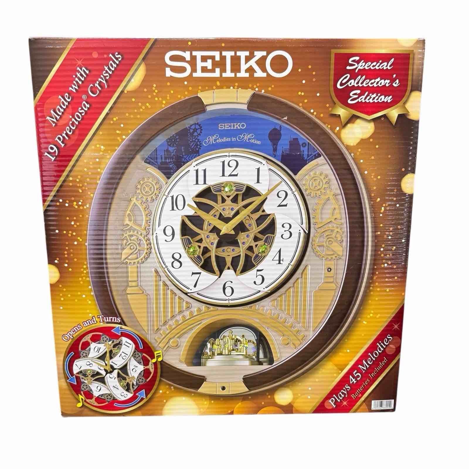 Seiko Melodies in Motion 2025 Golden Rhythm Musical Wall Clock Limited Edition
