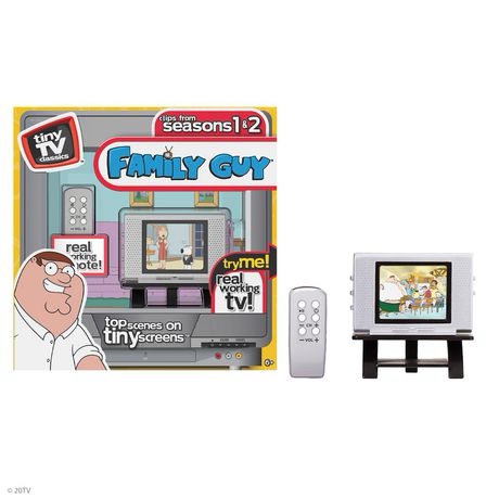 Basic Fun! Collectible Family Guy Edition Real Working TV with Remote Electronic Learning Systems Children Ages 6 and up