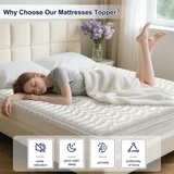 Premium Foam Mattress Topper -Thick 9-Layer Modern Topper,Breathable & Hypoallergenic, medium firmness,Back Pain Relief & Comfort Support,Twin (75"x39"