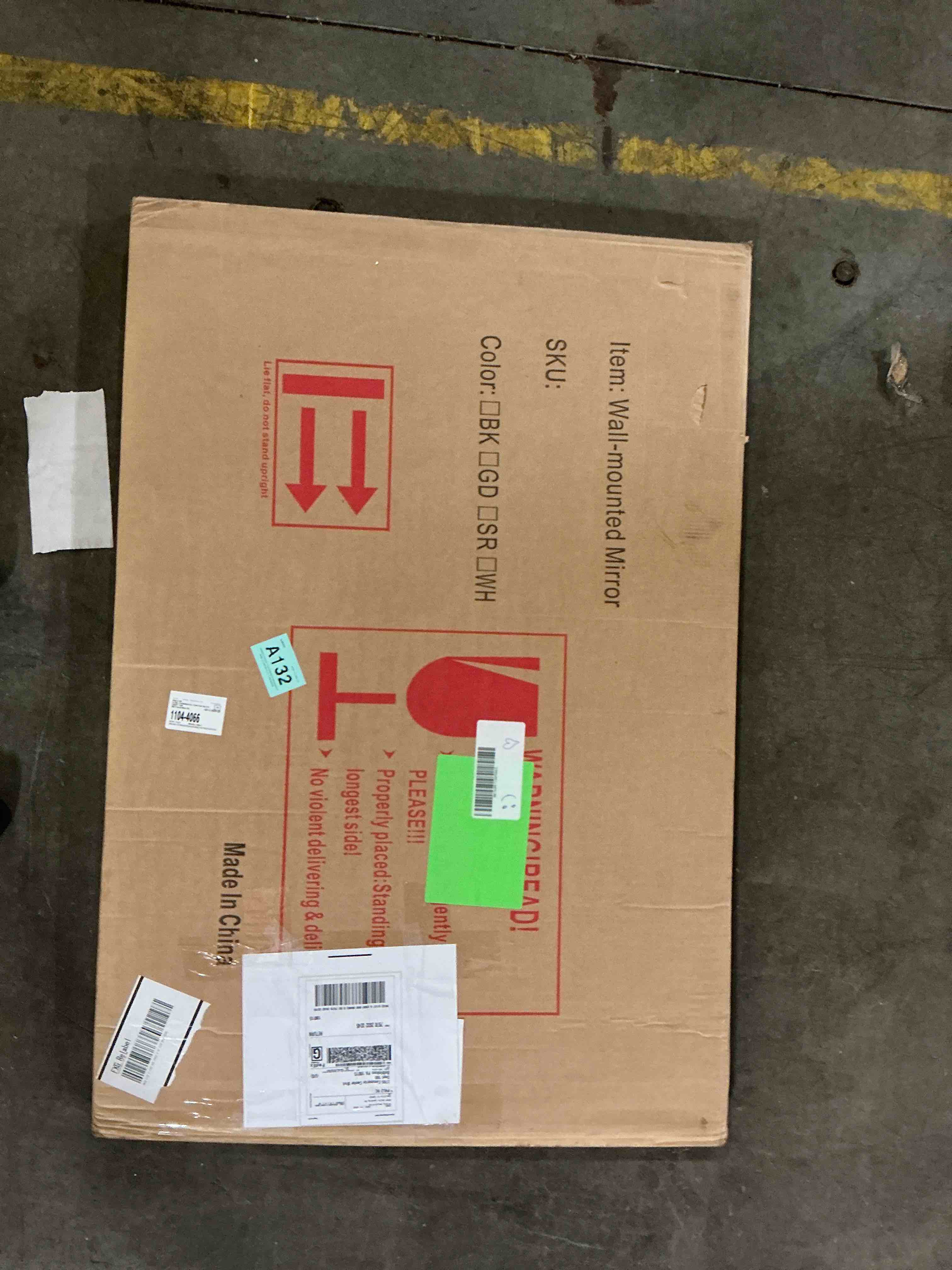 BEAUTYPEAK 24"x 36" Bathroom Mirror Wall Vanity Arched Mirror, Black