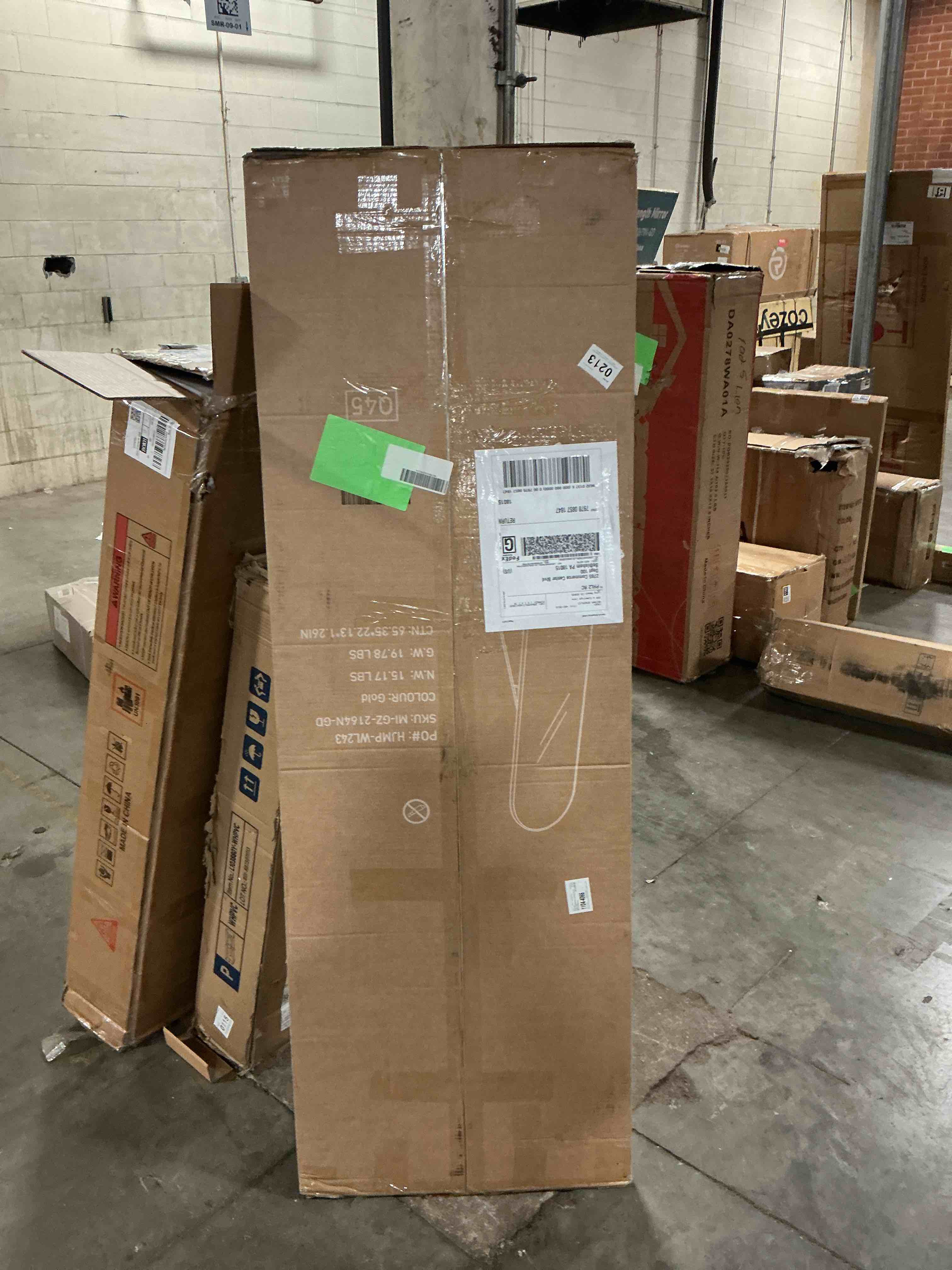 EDX Arched Full Length Mirror 64"x21" Full Body Mirror Rectangle Free Standing Wall Mounted Leaning Hanging Floor Mirrors, Gold