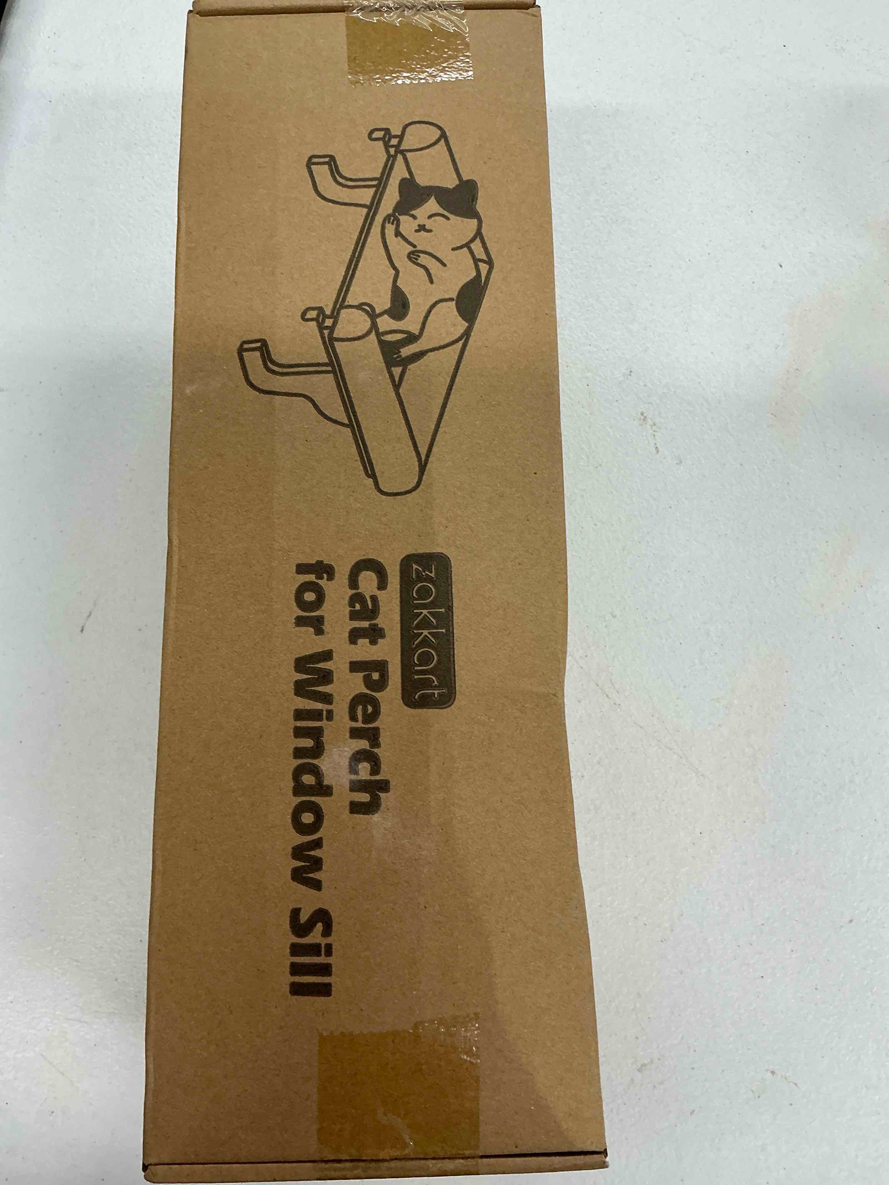 Condition photo showing Good Condition for zakkart cat perch for window sill with bolster - orthopedic hammock design with premium hardwood & robust metal frame - cat window seat for large cats and kittens - natural color wood brown bed, 24''w natural color wood with brown bed 24''l x 15''w