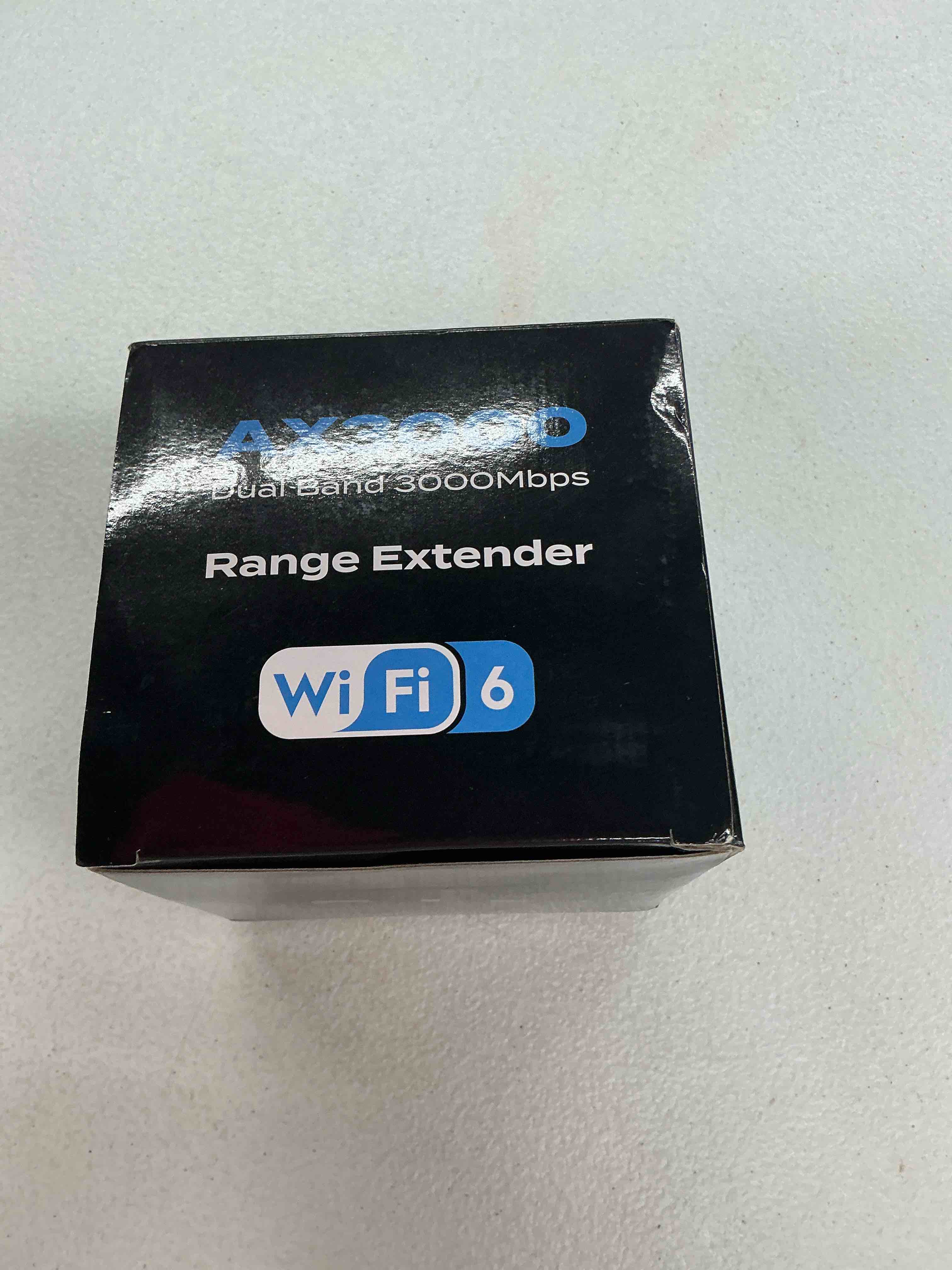 Condition photo showing Good Condition for wifi extender, 2026 20x fastest wifi 6 booster ax3000 (5.8/2.4ghz) 18,999 sq.ft long range and 150+ devices, wifi extender signal booster with ethernet port(black)