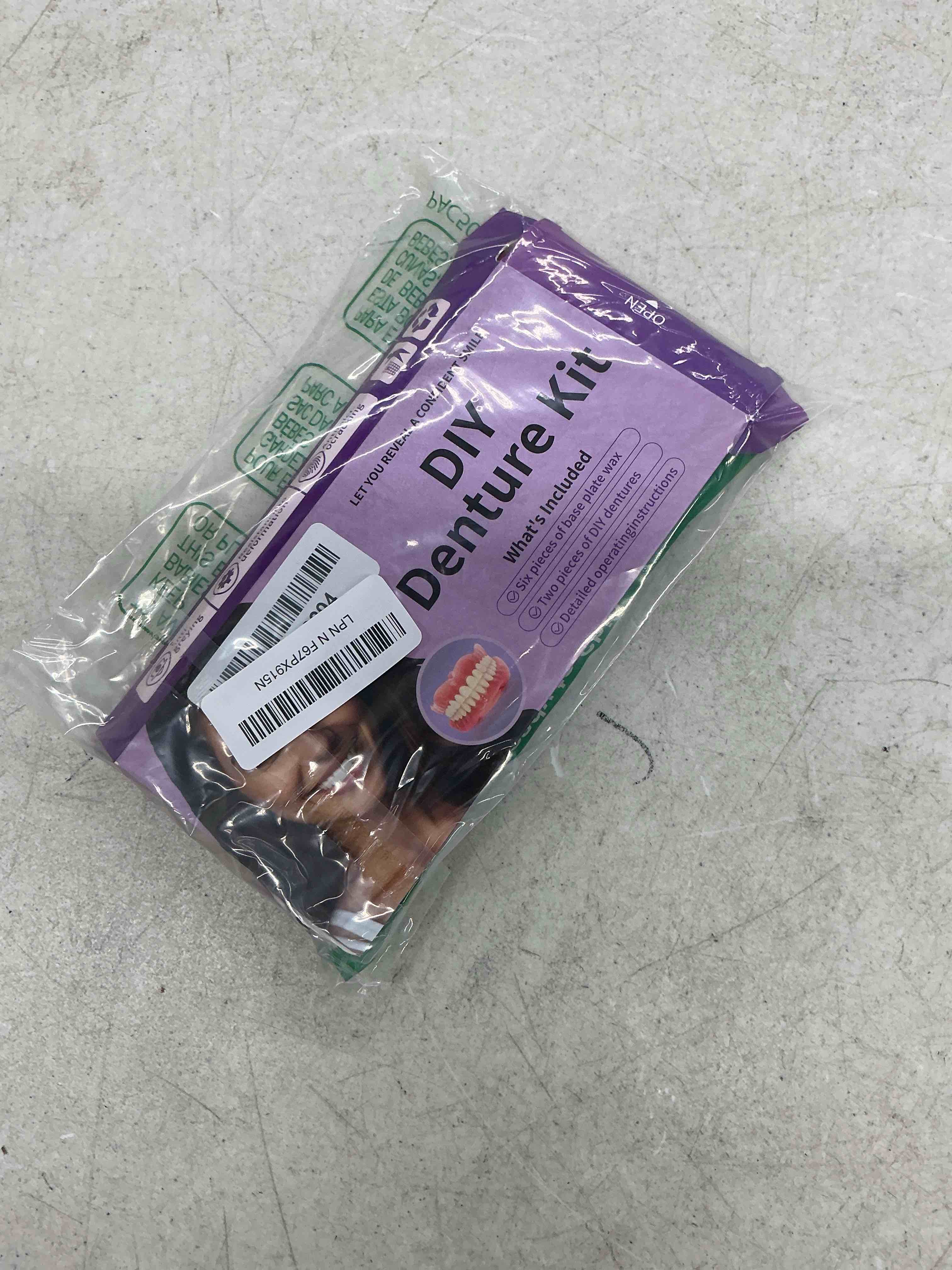 Condition photo showing Good Condition for at-home diy denture kit: full set of upper & lower false teeth for diy smile transformation-zz5 flesh color with purple box