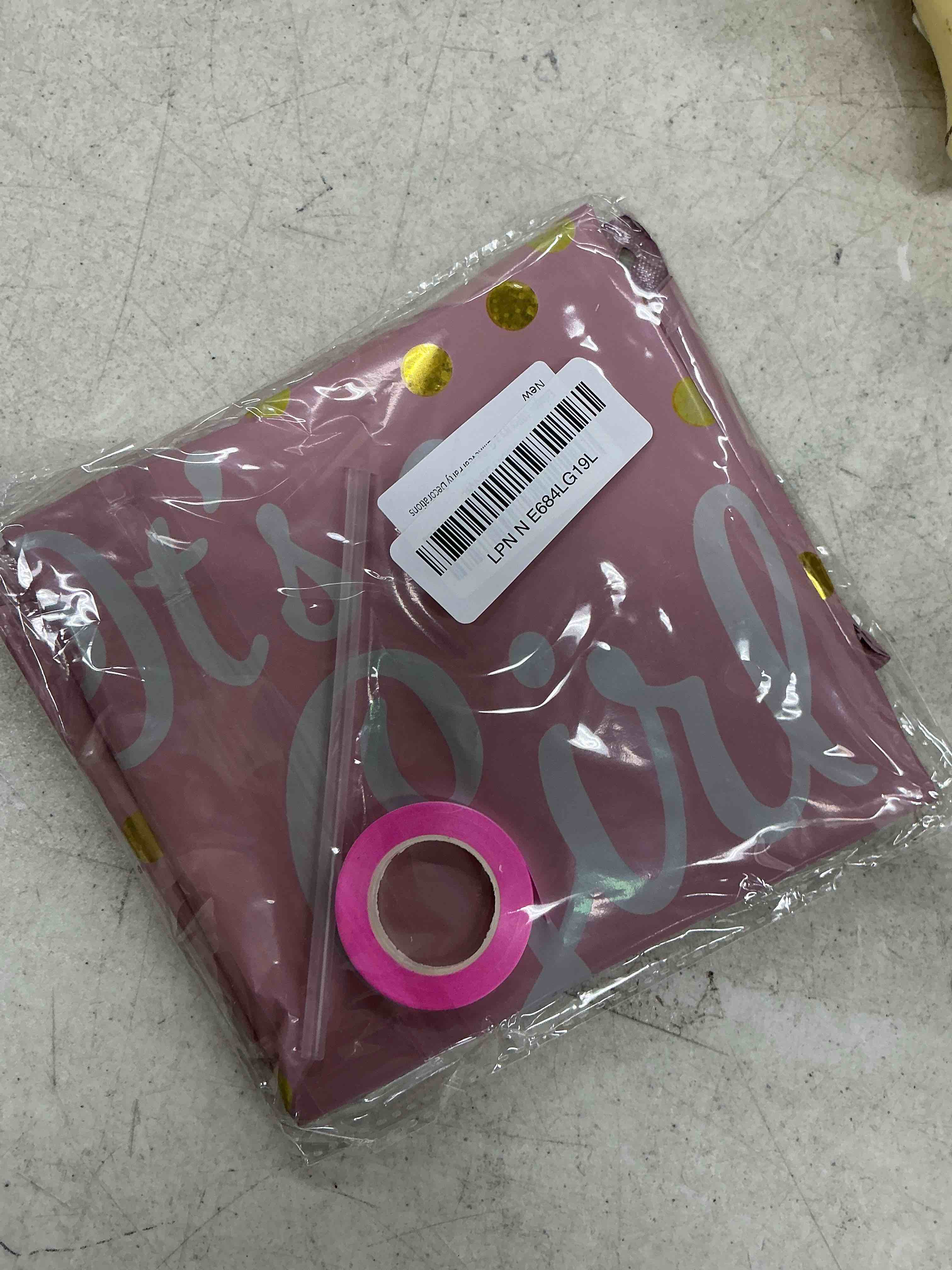 Condition photo showing Good Condition for 10pcs it's a girl balloon set - baby pink & beige heart shaped foil balloons for girl baby shower, gender reveal party decorations