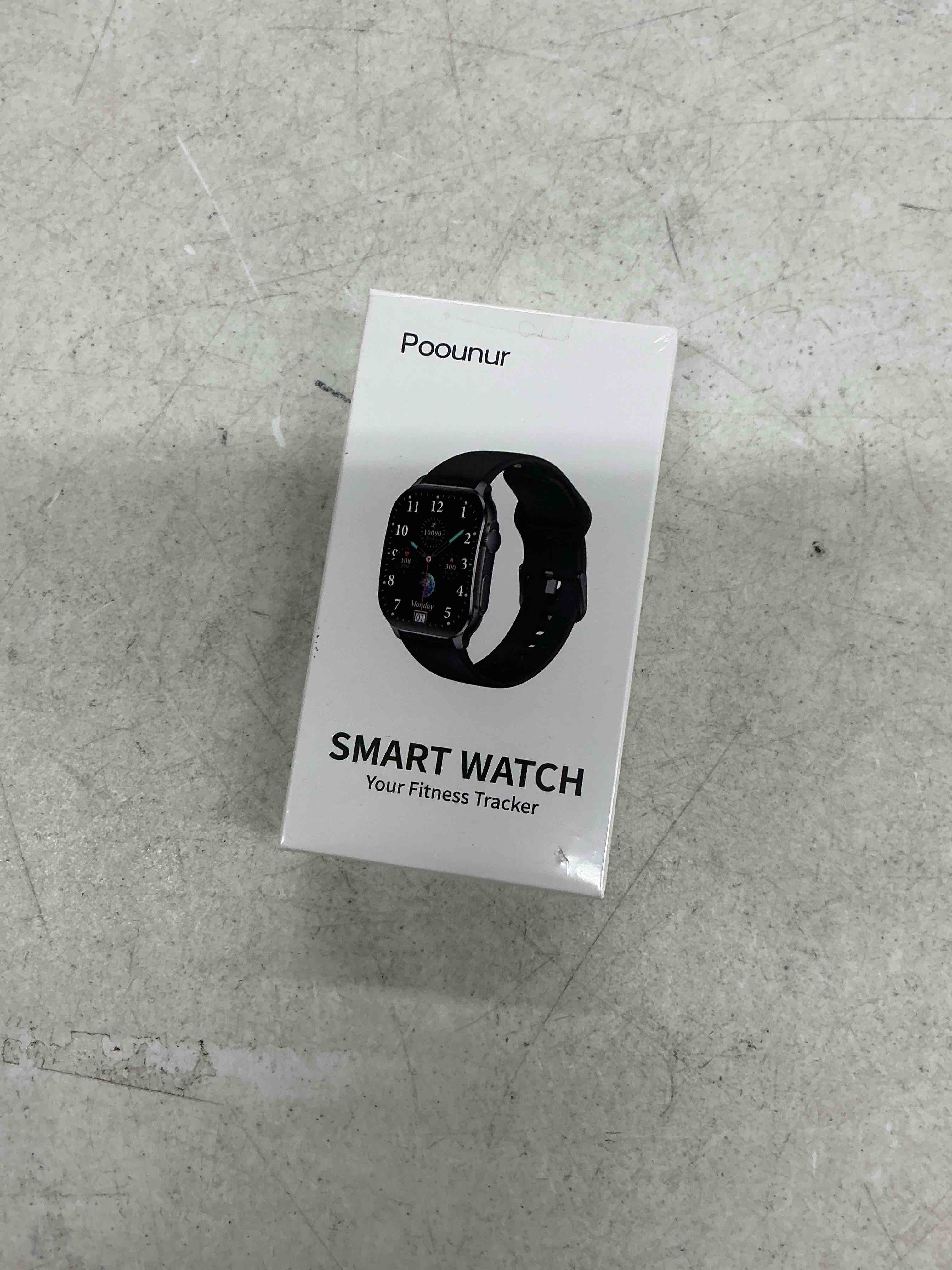 Condition photo showing New/Like New for smart watch for men, 2.01" amoled curved hd screen smart watch, fitness tracker with 24/7 heart rate/sleep monitor, ip68 waterproof running watch, compatible with ios & android for daily workout black