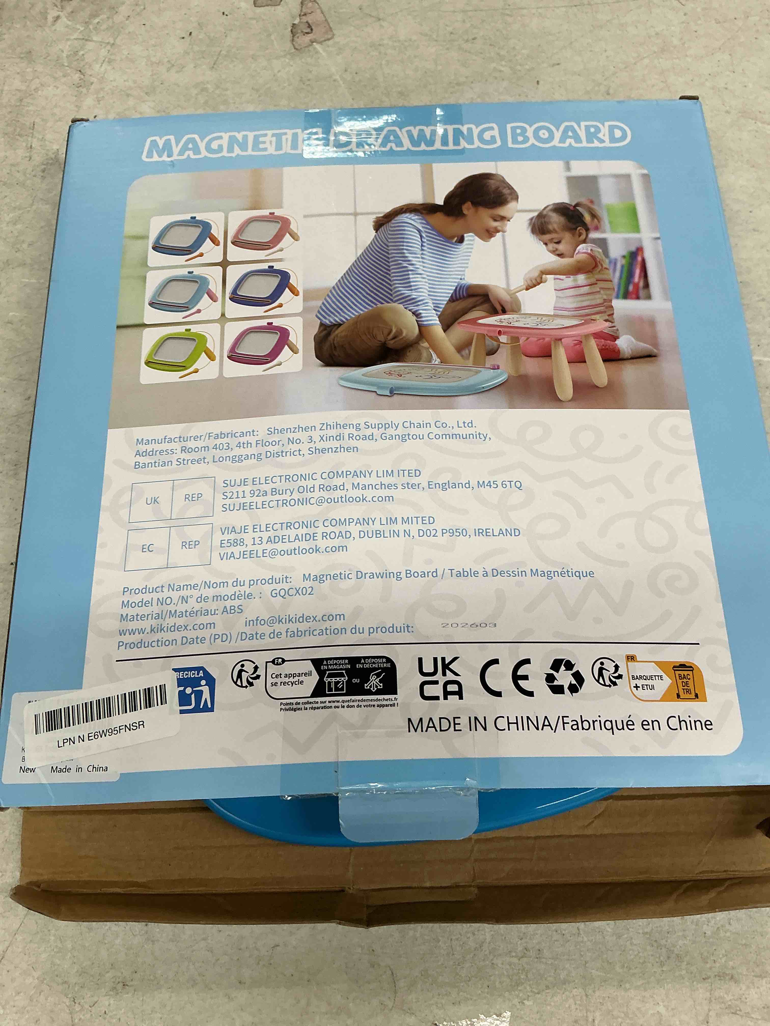 Condition photo showing Good Condition for kikidex magnetic drawing board, toddler girl toys for 1-2 year old, doodle board pad learning and educational toys for 1 2 3 year old baby kids birthday gift(light blue)