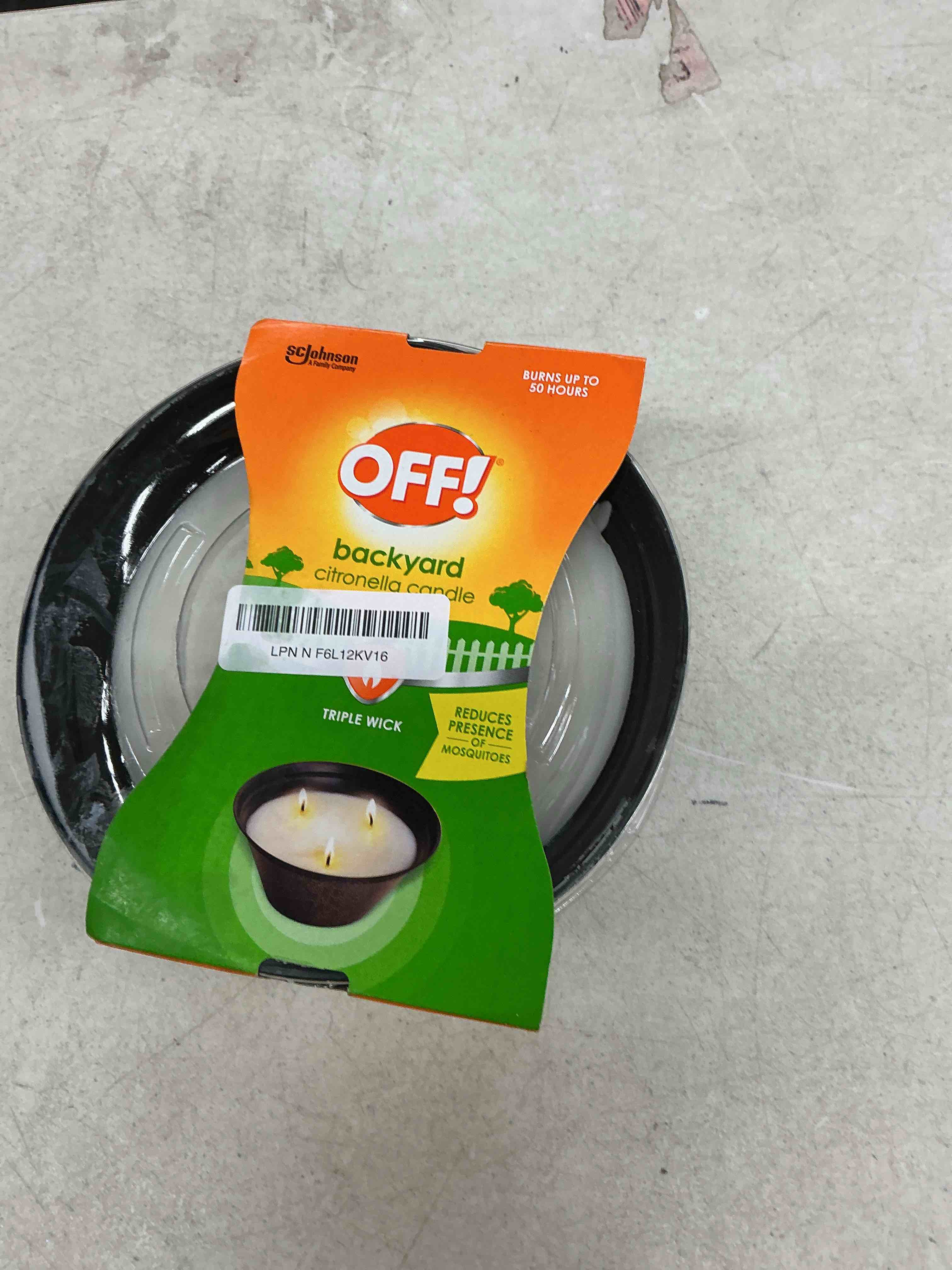 Condition photo showing Good Condition for sc johnson off 3 wick citronella bucket, 23 oz, pack of 1
