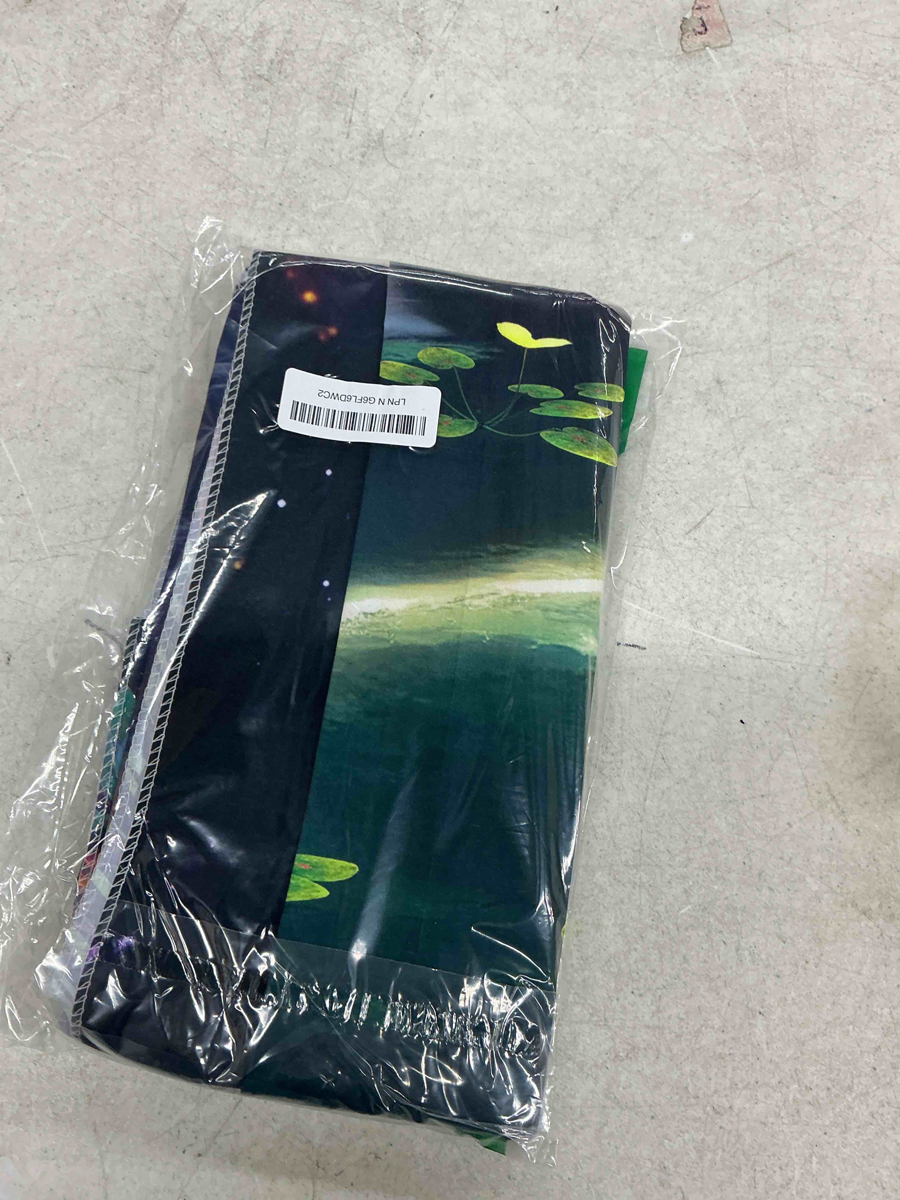 Condition photo showing Good Condition for lahasbja blacklight galaxy panet tapestry uv reactive waterfall landscape wall decor fantasy mountain wave wall tapestry mysterious neon plants wall hanging for room 71"l x 92"w waterfall