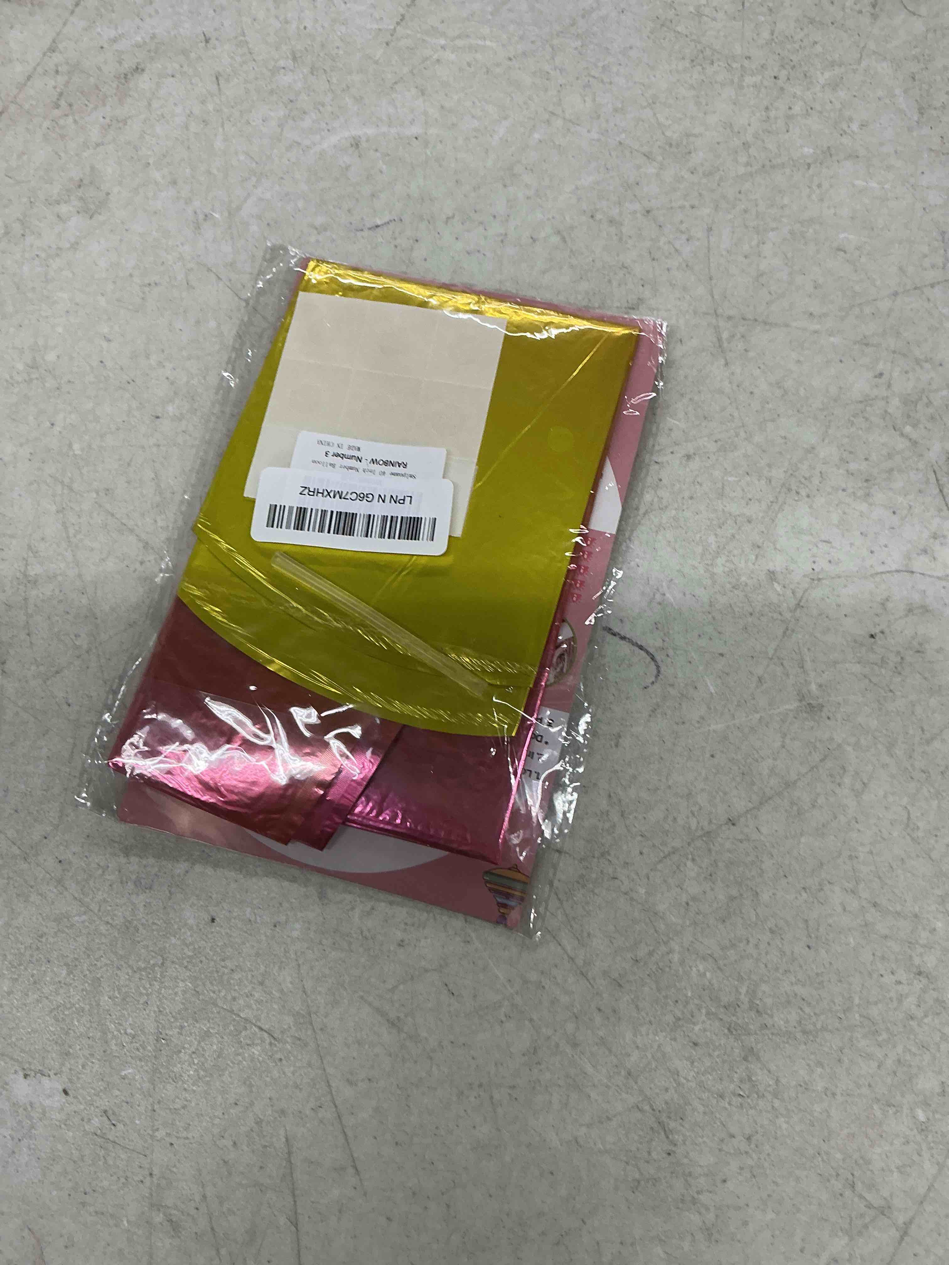 Condition photo showing New/Like New for 40 inch number balloons 0-9 rainbow gradient large number 3 balloons, digital balloons for birthday party celebration decorations, helium foil number balloons for wedding anniversary color balloon 40 inch number 3