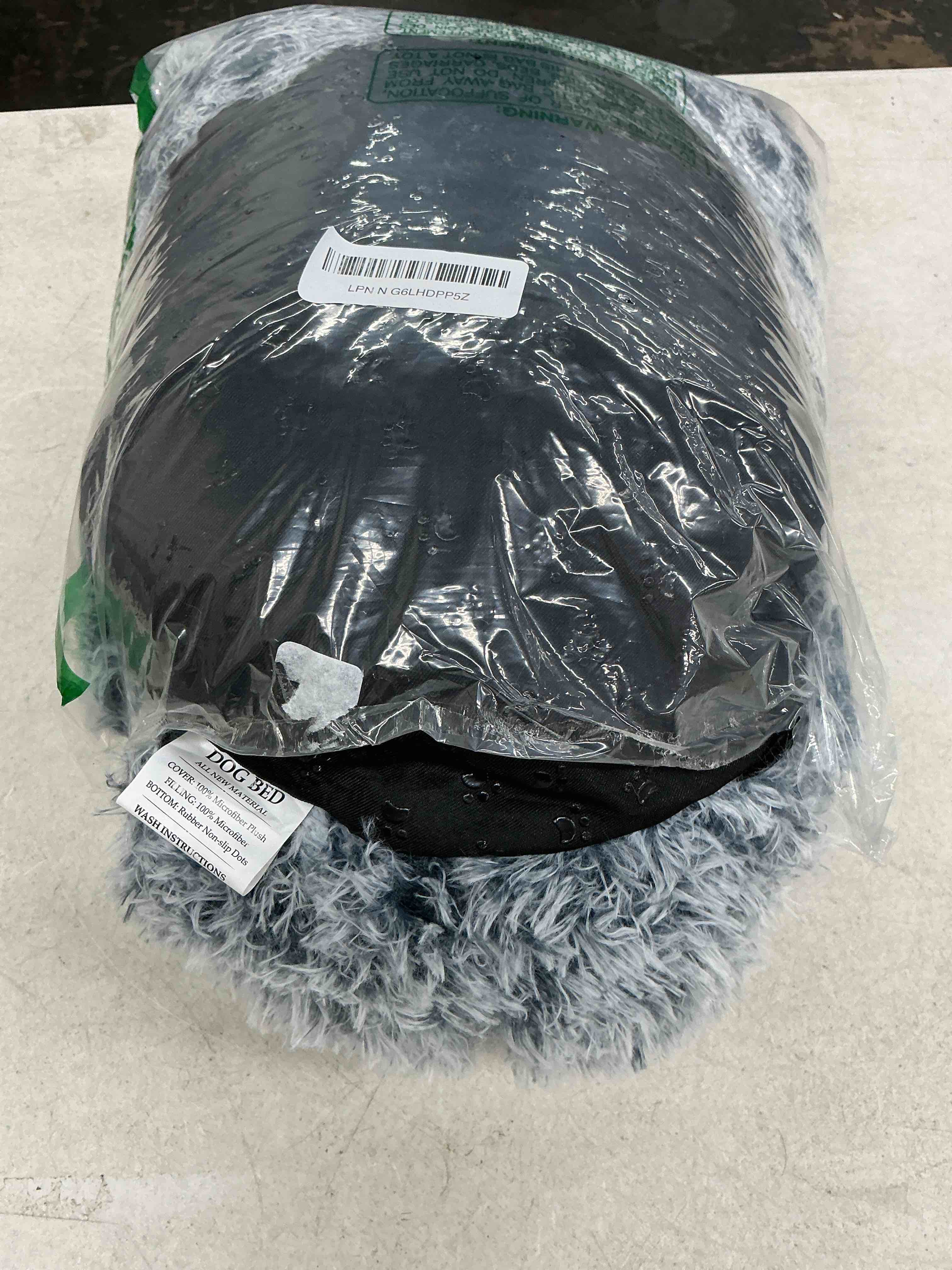 Condition photo showing Good Condition for jollyvogue small dog bed, calming dog beds for small dogs & indoor cats - 20 inches donut washable cat bed for kittens & puppies, round fluffy plush faux fur pet beds(smoke grey) 01 - smoke grey 20.0"l x 20.0"w x 6.0"th