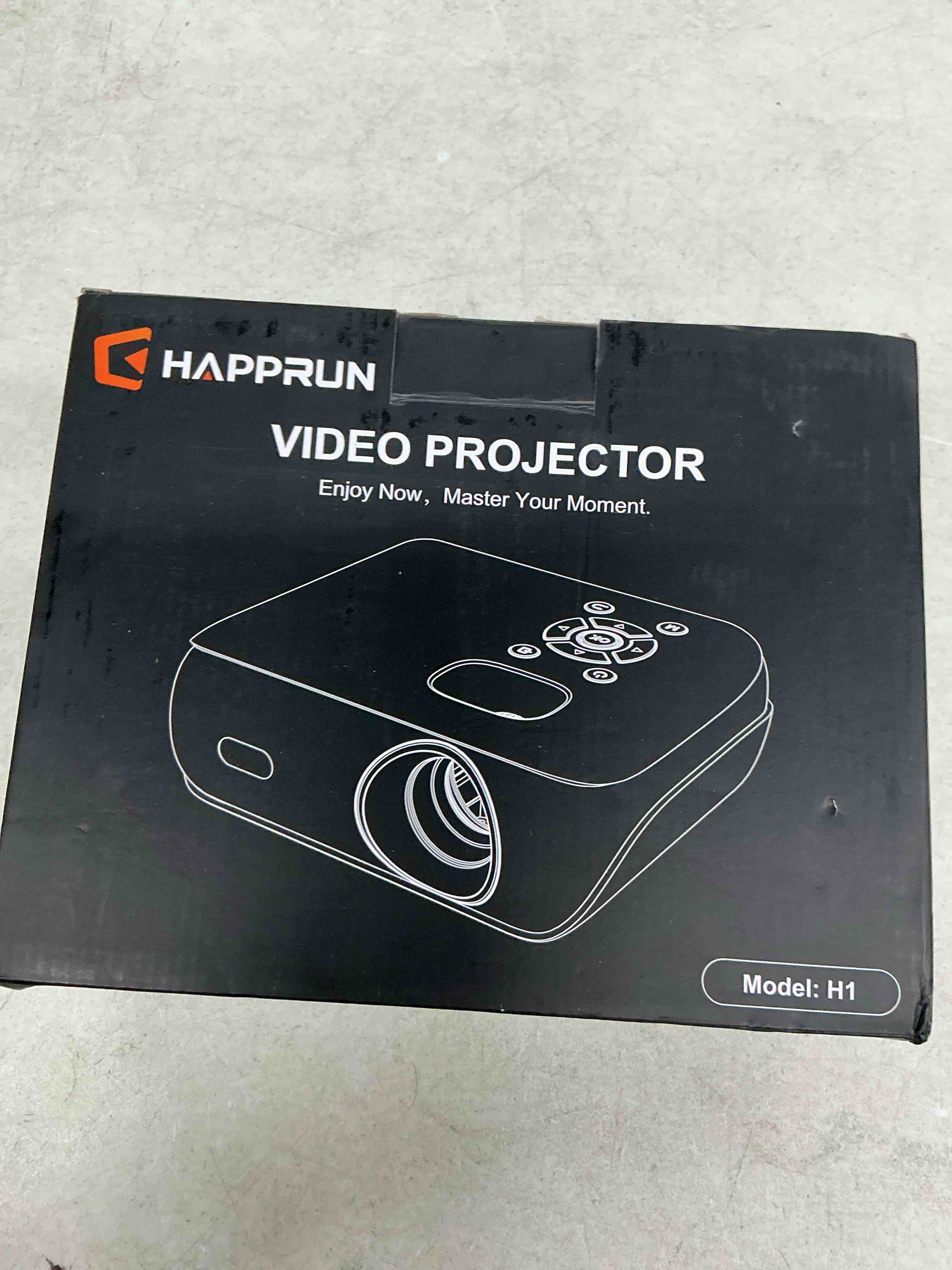 Condition photo showing Good Condition for happrun native 1080p projector, bluetooth home theater movie projector with built-in speaker, compatible with smartphone, hdmi, fire stick, ps5, indoor & outdoor use - without google tv system