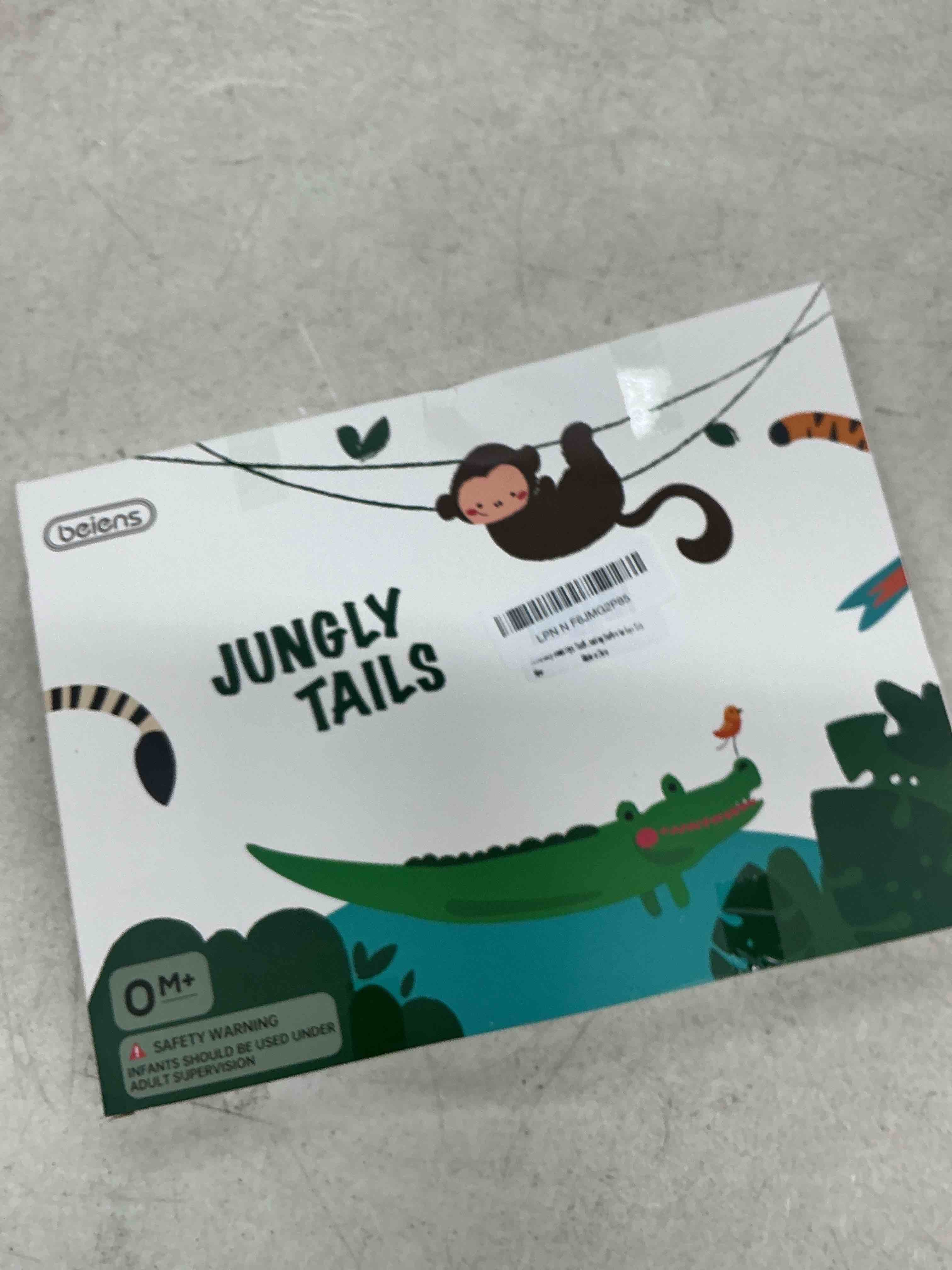 Condition photo showing Good Condition for beiens baby books toys, touch and feel crinkle cloth book for infant baby 0-3-6-12-18 months, early development interactive stroller soft toys, newborn gifts for boys girls jungle tails-1 book