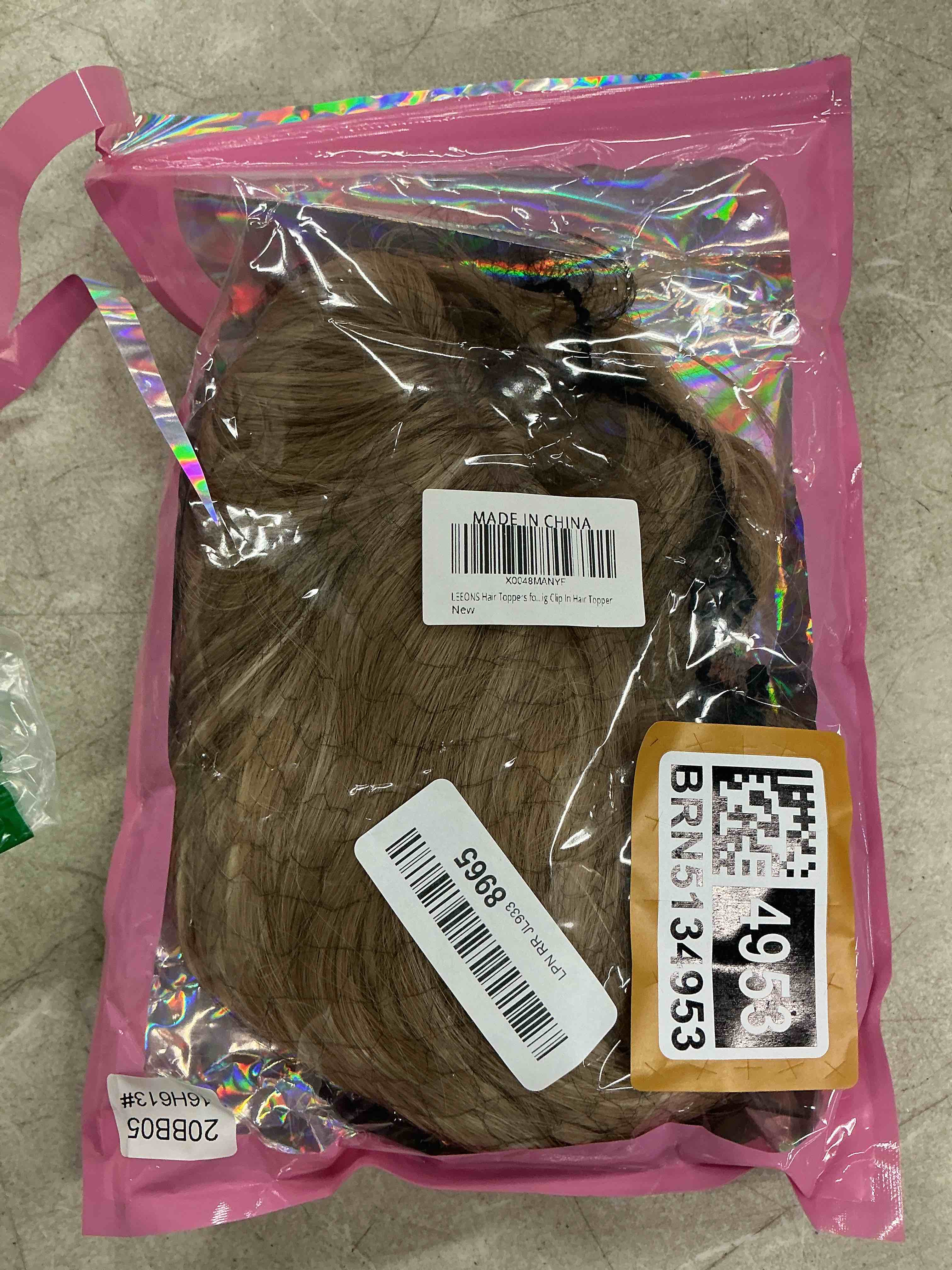 Condition photo showing Good Condition for leeons hair toppers for women, 20inch dark ash blonde mixed bleach blonde wavy hair toppers for women toppers hair pieces for women with thinning hair synthetic wig clip in hair topper 20in wavy dark ash blonde mixed bleach blonde