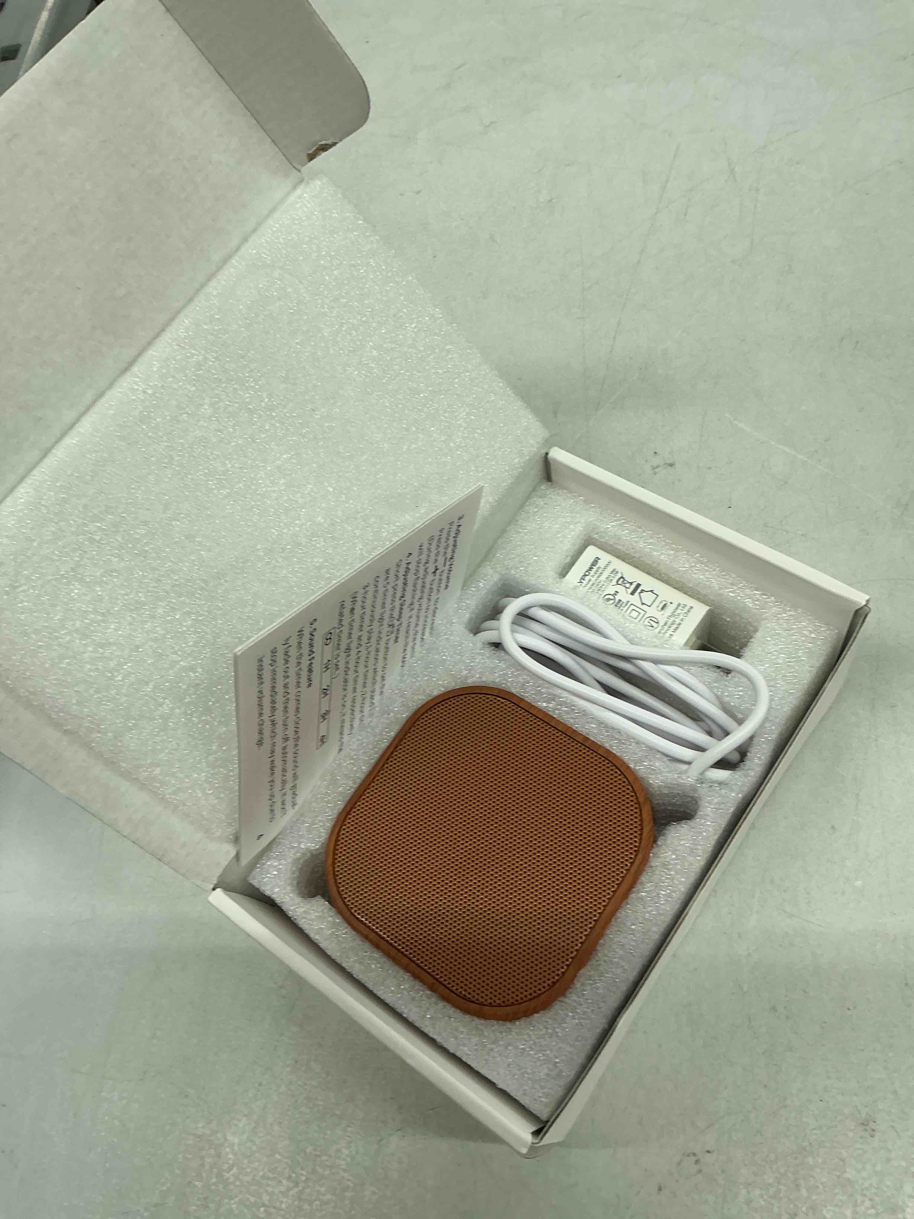 Condition photo showing Good Condition for white noise machine plug-in sound machine with 20 non looping natural soothing sounds and memory function sleep timer sleep machine with sleep therapy for baby kids adults-new wood grain added in 2025 wood grain - 1 count