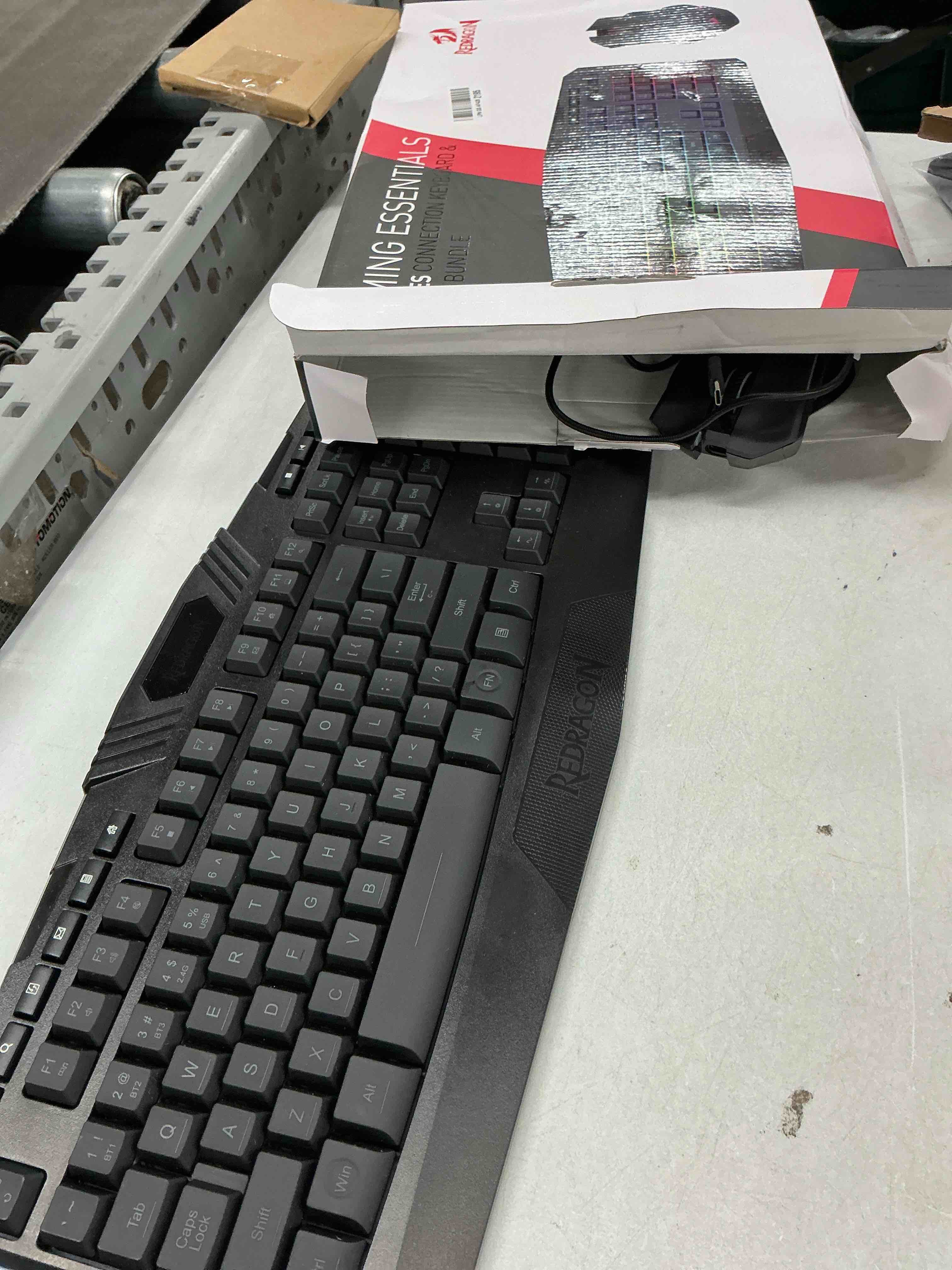 Condition photo showing Good Condition for redragon s101m-ks gaming keyboard and mouse wireless with tri-mode, rgb keyboard and 4800 dpi gaming mouse, 10 independent multimedia keys for wins, pc, computer, wireless s101 ideal for gamer black-new