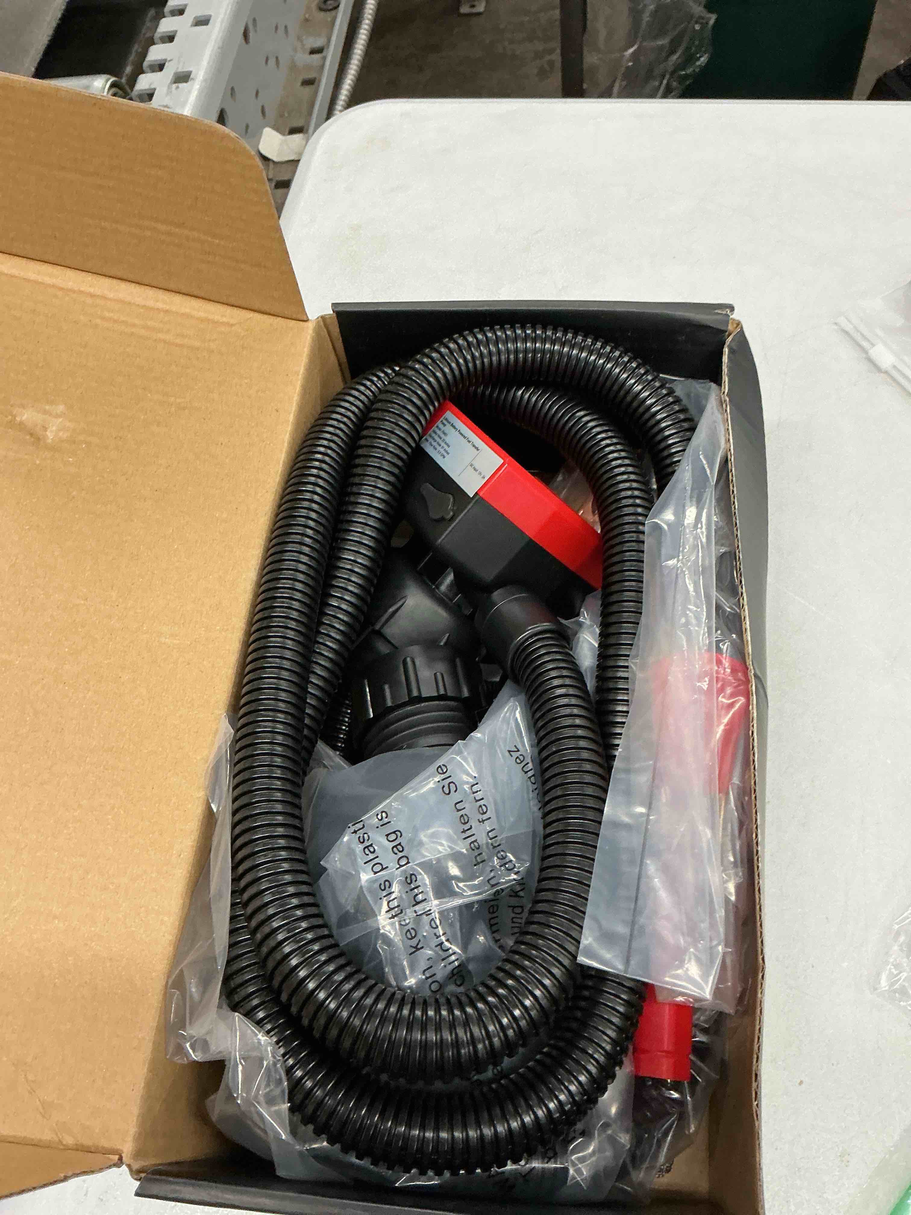 Condition photo showing Good Condition for 5.5 gpm cordless fuel transfer pump with auto shut-off & beep alert, 57"hose & 5adapters, compatible with dewalt 20v & milwaukee 18v batteries, portable gas can pump for gasoline anddiesel (bare tool) 5.5gpm red / black