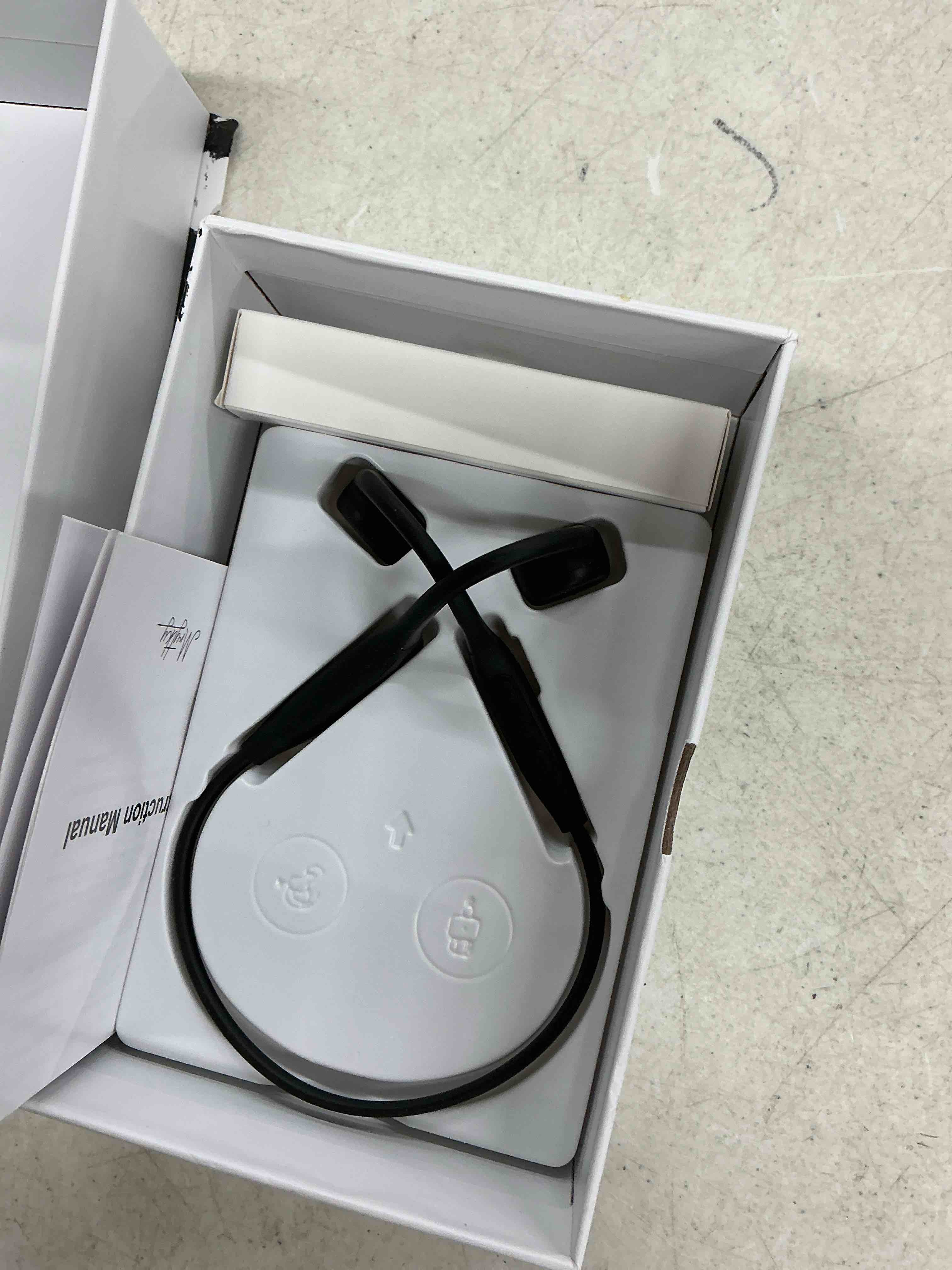 Condition photo showing Good Condition for mrytky bone conduction headphones,open ear headphones bluetooth5.4 with mic,wireless headphones 10h playtime, waterproof sport headphone suitable for running,cycling, outdoor sports black