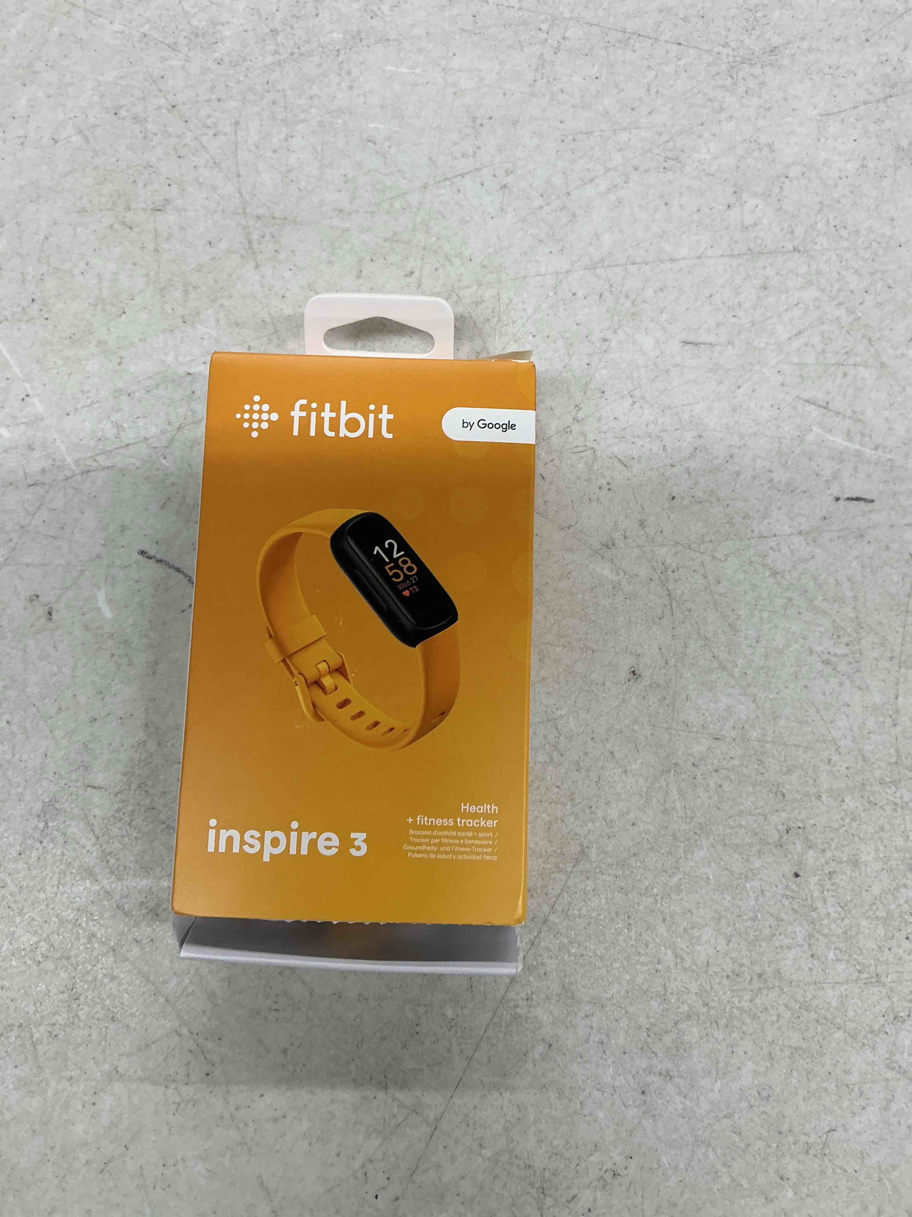 Condition photo showing Good Condition for fitbit inspire 3 health &-fitness-tracker with stress management, workout intensity, sleep tracking, 24/7 heart rate and more, morning glow/black, one size (s & l bands included) black/morning glow