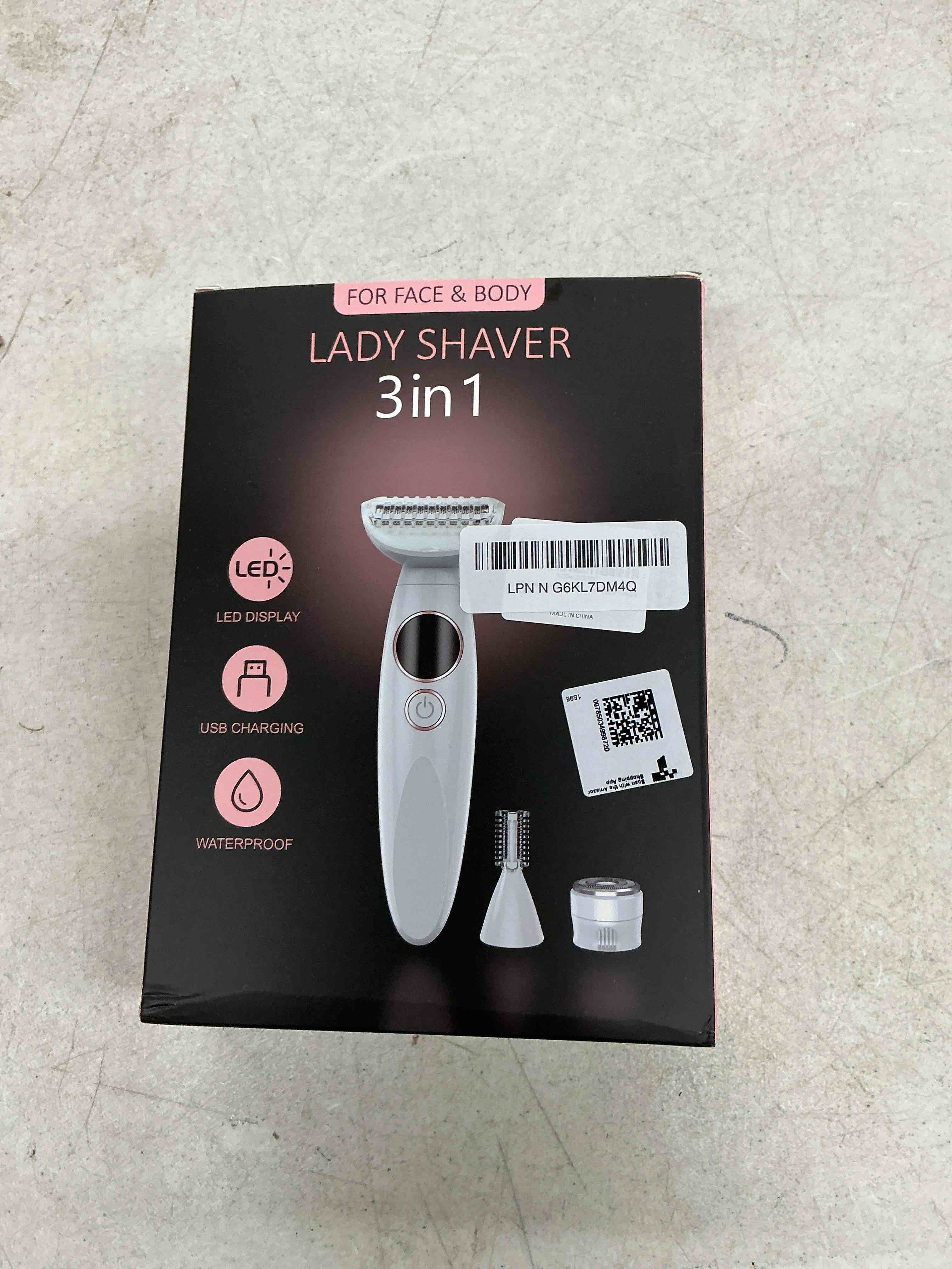 Condition photo showing Good Condition for 3 in 1 bikini trimmer for women, electric razors for women with display, painless bikini trimmer, usb charging, electric shaver for woman,shaver for woman for face, ipx7 waterproof,white