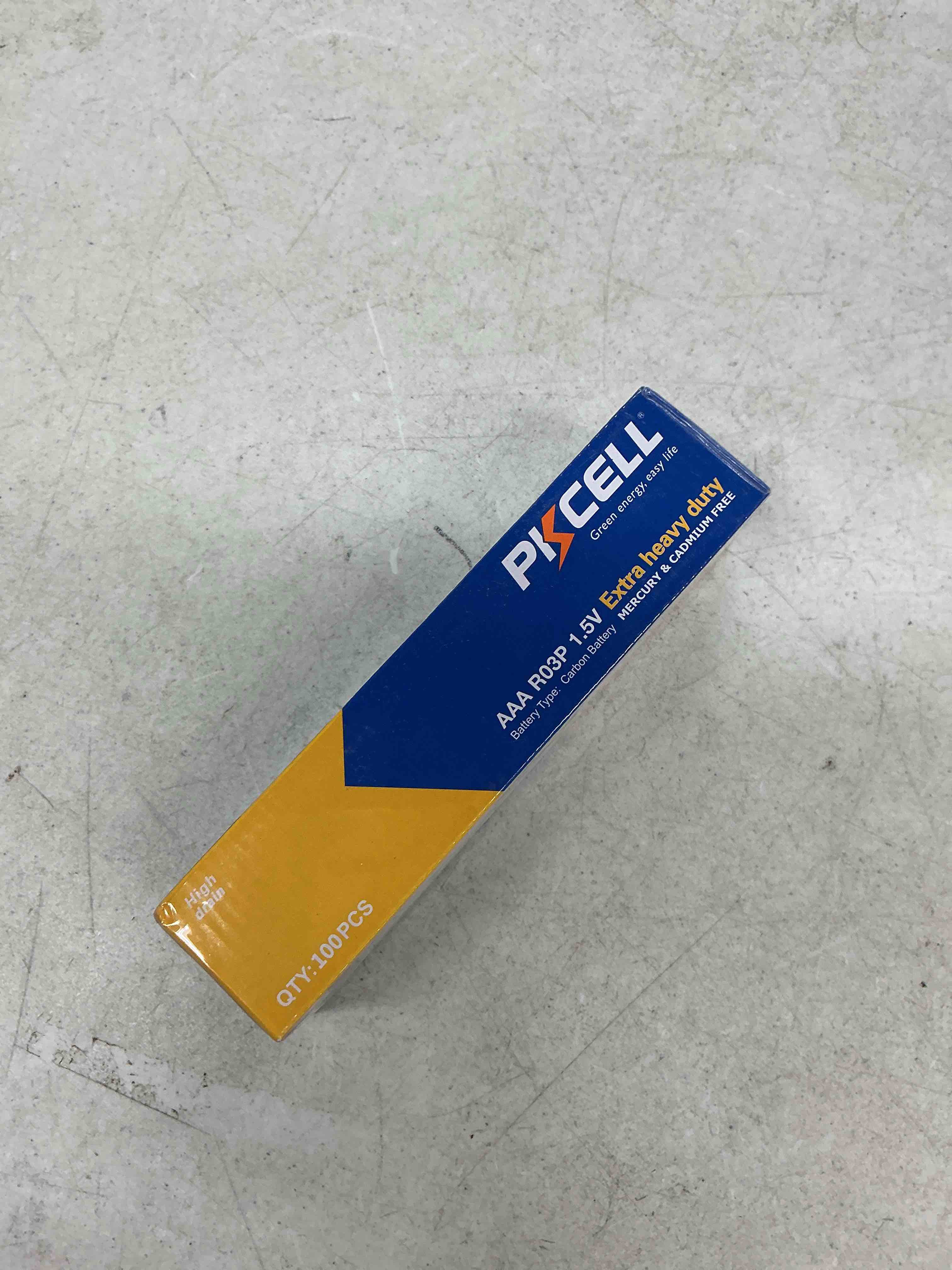 Condition photo showing New/Like New for pkcell aaa batteries 100 pack, triple a batteries, 1.5v high-performance carbon battery for led candles clock remote controls flashlights 100 aaa batteries