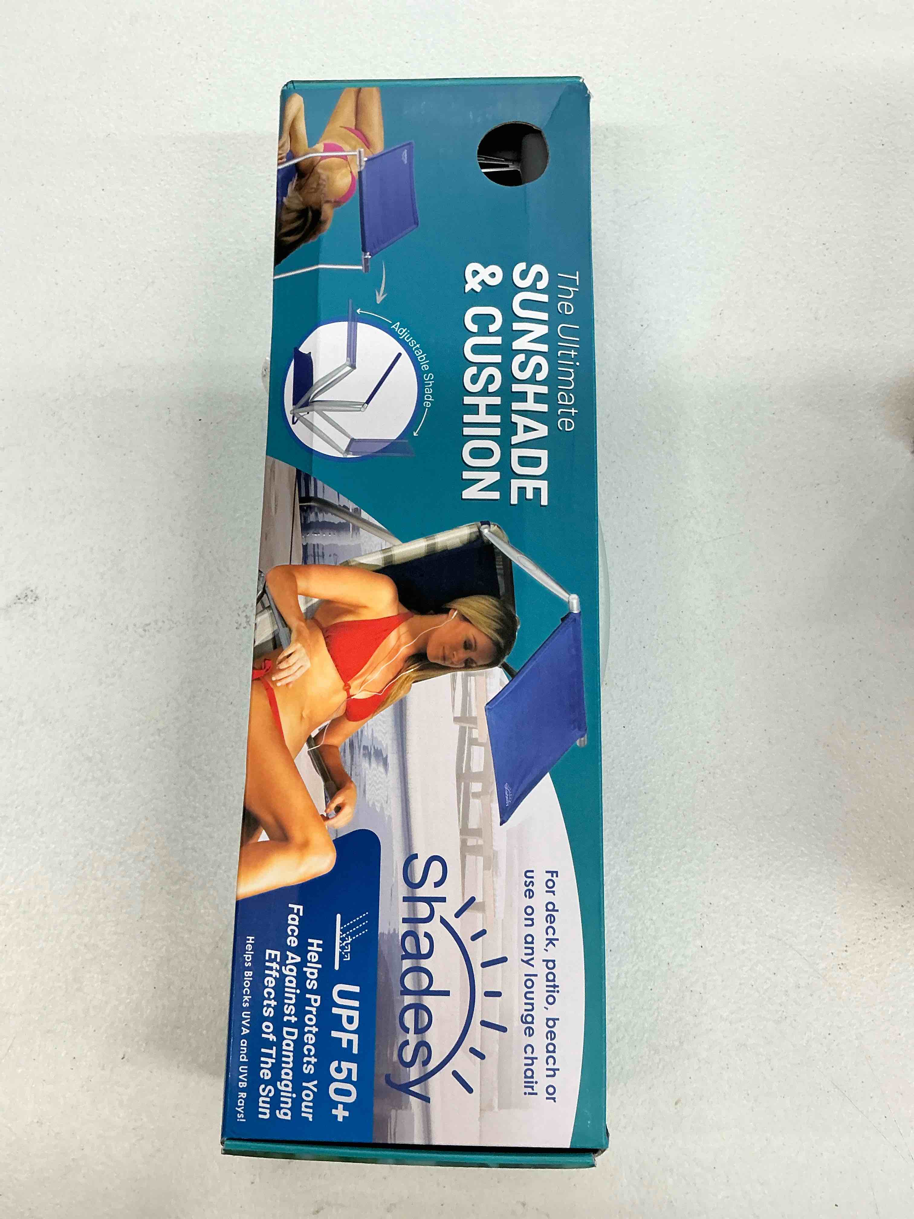 Condition photo showing Good Condition for shadesy-1 blue lightweight portable lounge chair outdoor sunshade (sunshade only chair not included)