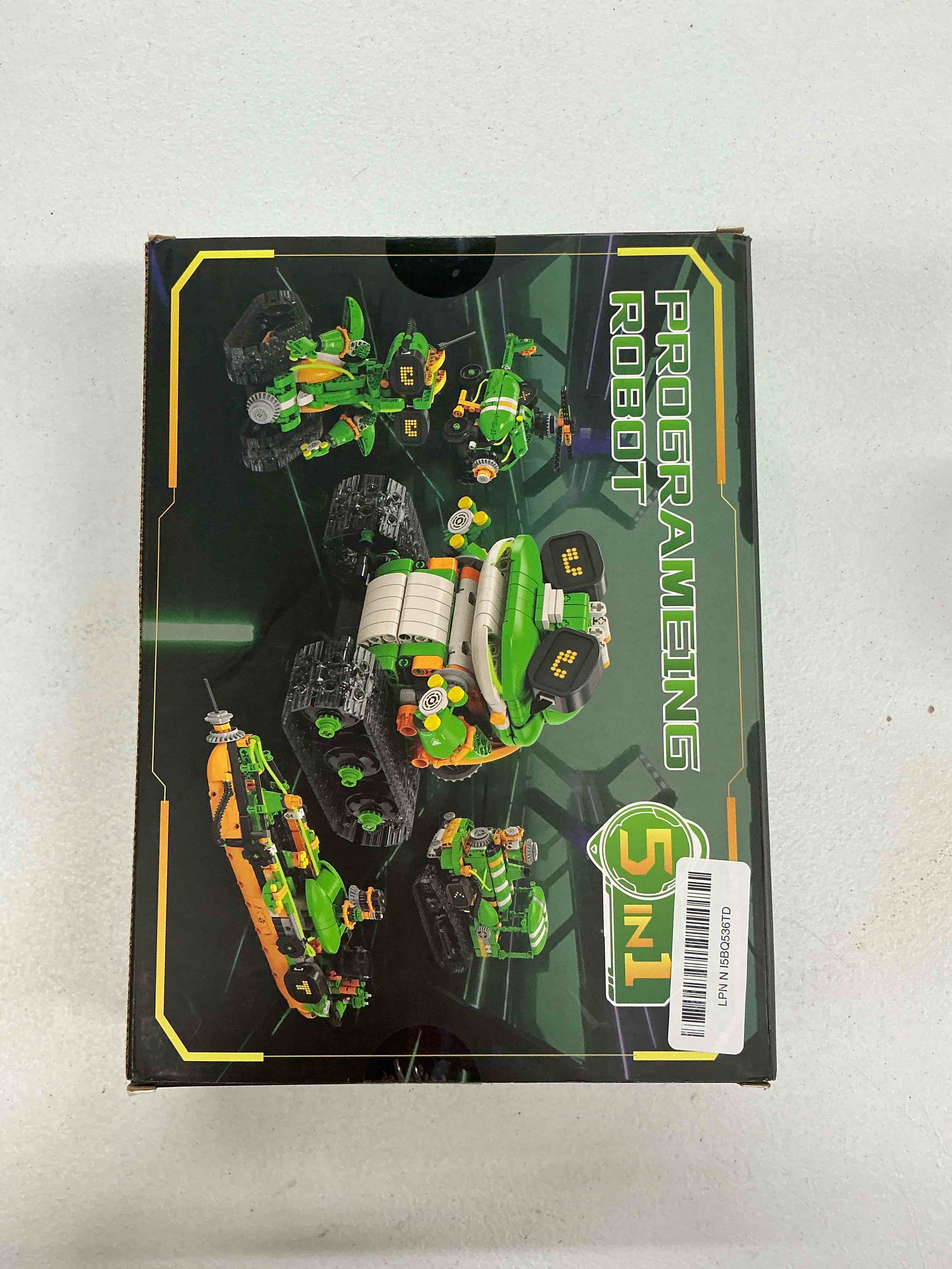 Condition photo showing New/Like New for qhectty stem robot building kits for kids 6-14, 5in1 remote & app controlled stem tractor/frog/robot building toys, 732 pcs educational building block sets for kids, erector sets gifts for boys girls