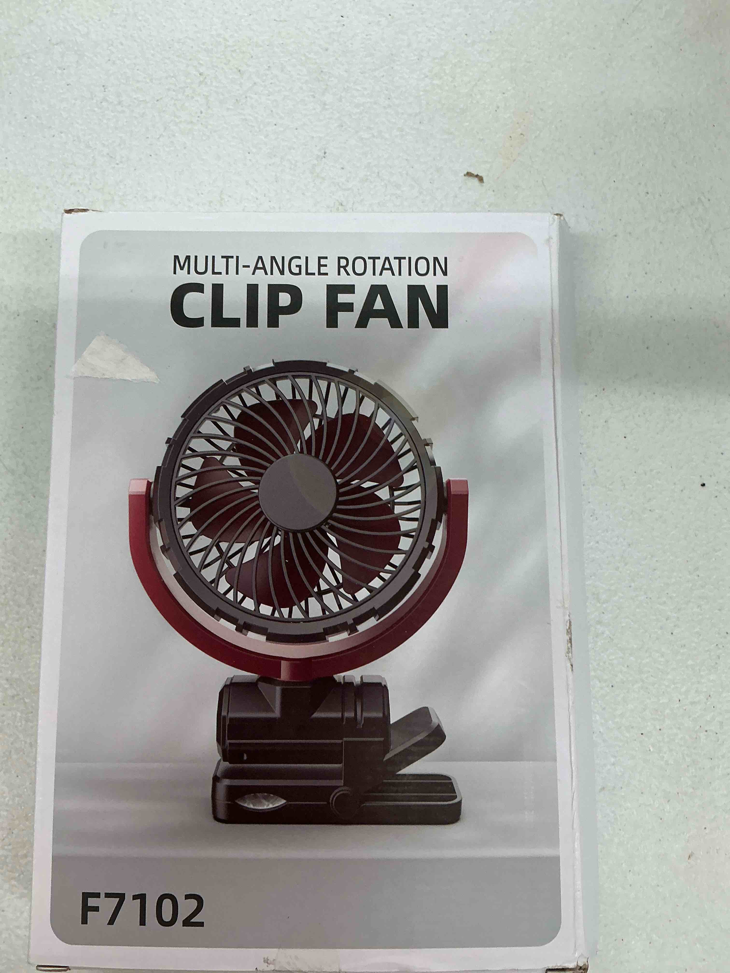 Condition photo showing New/Like New for car clip on fan for sun visor handle, 2000mah rechargeable battery powered usb fans that blow cold air, portable car cooling fan for cars without ac, for vehicle, van, suv, rv, truck, red black