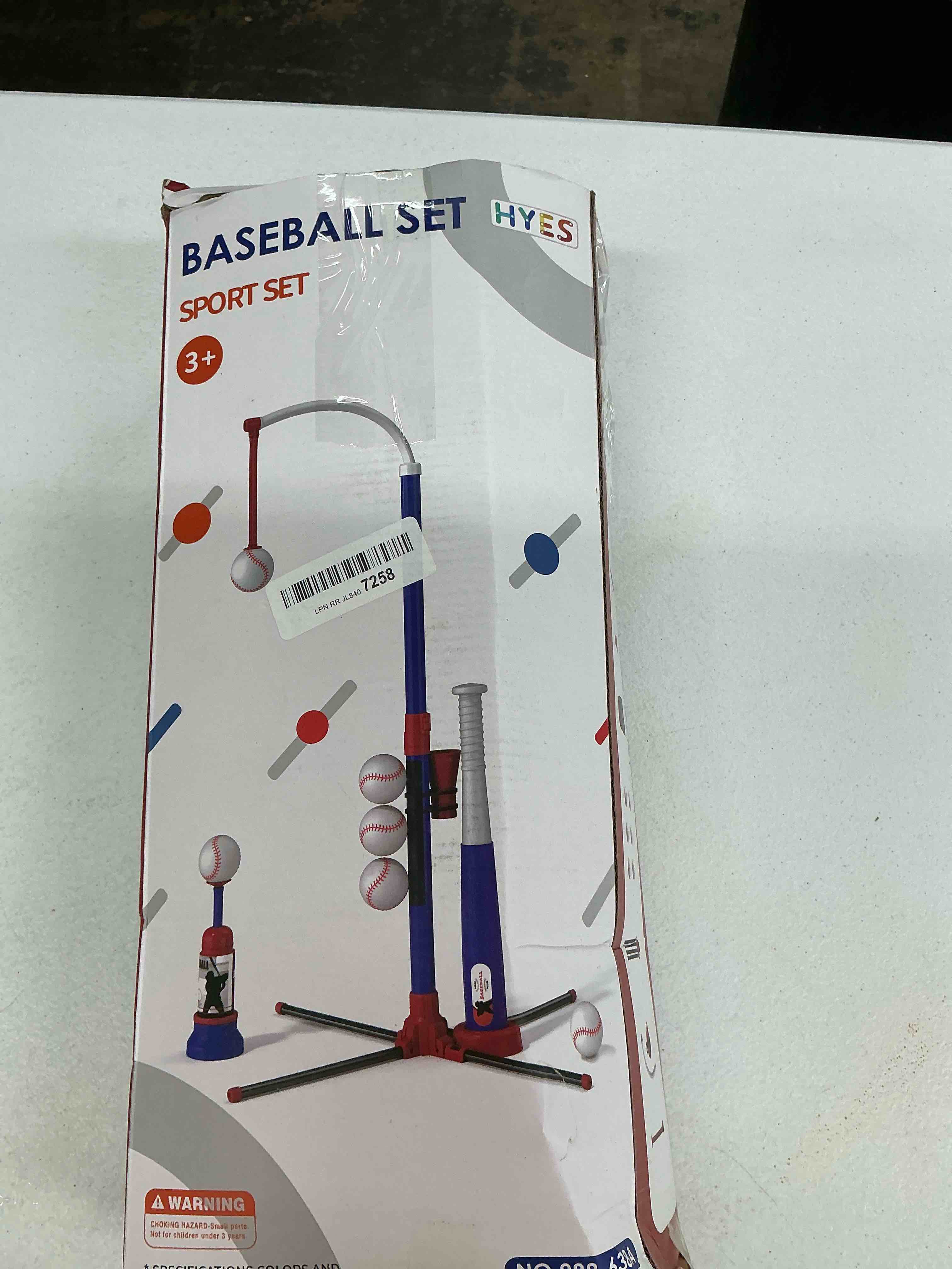 Condition photo showing Good Condition for hyes 3-in-1 baseball set for kids with auto pitching machine | tee ball stand, hanging tee, ball launcher and 6 softballs - adjustable height, indoor/outdoor sport gifts for boys girls blue