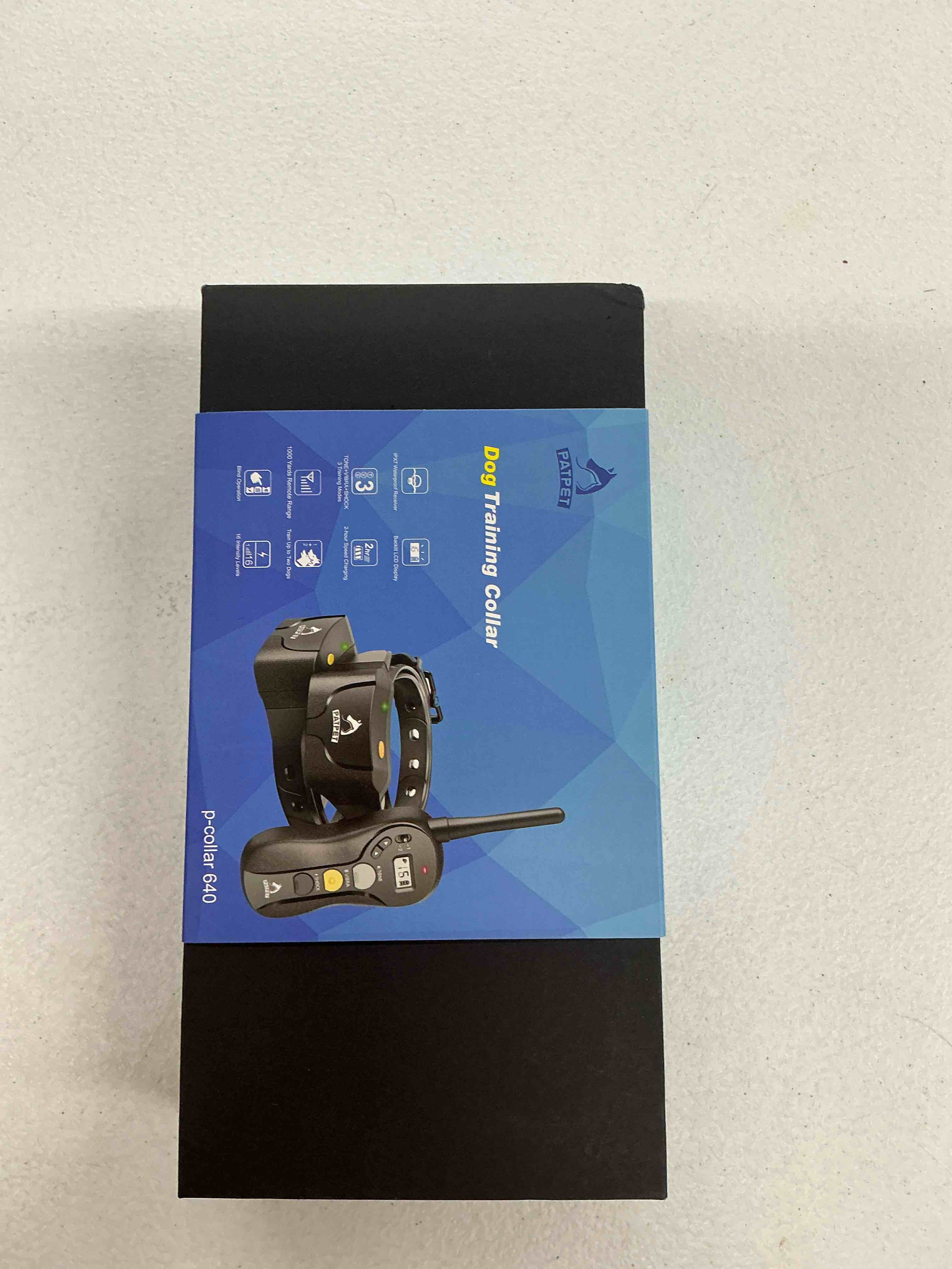 Condition photo showing Good Condition for patpet 2 dogs training collar with remote - ipx7 waterproof shock collar for 2 dogs with 3 modes (beep/vibration/16 levels static), 3000ft rechargeable e collar for medium large dogs (10-140 lbs) black(2pack)
