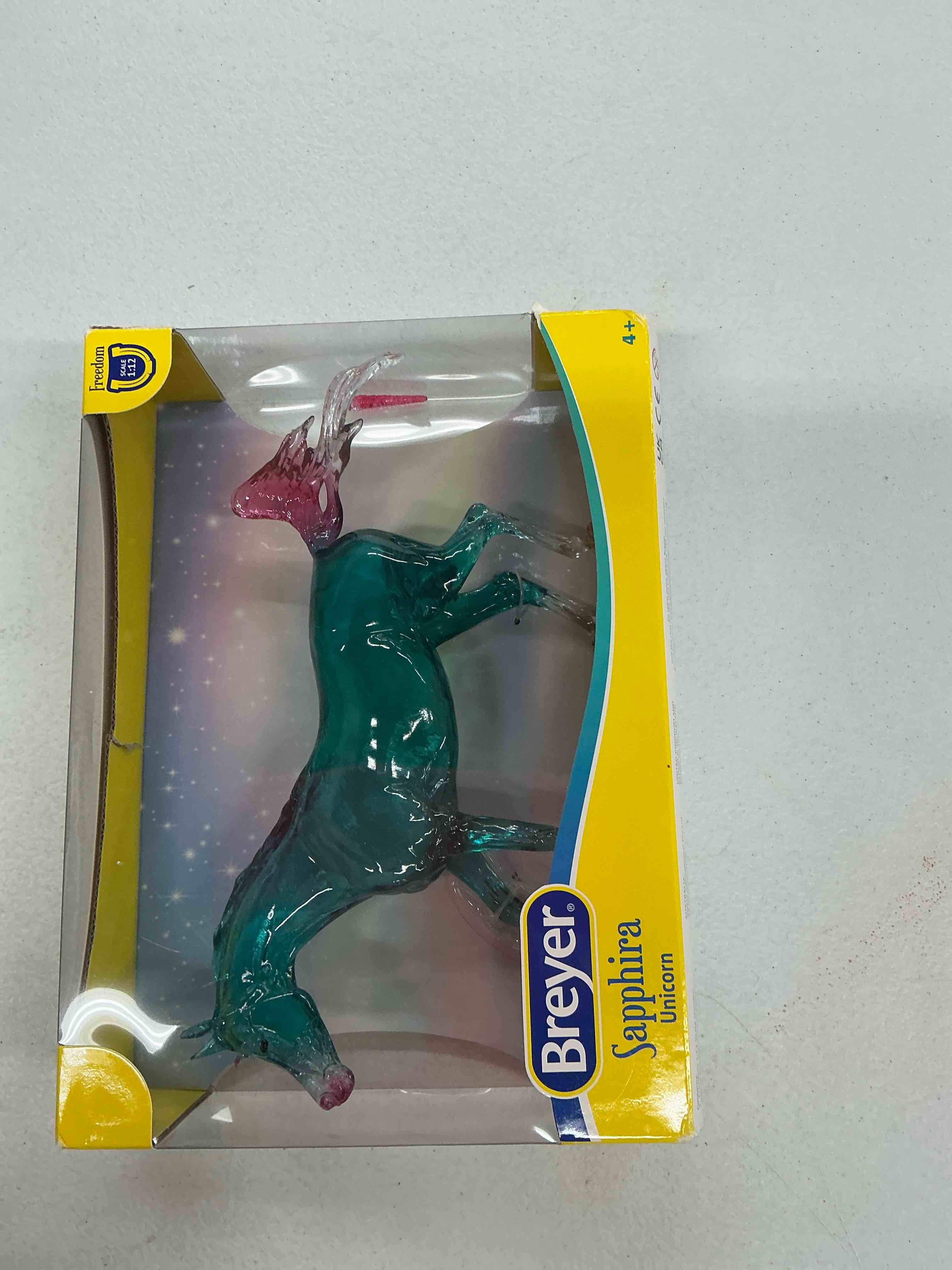 Condition photo showing New/Like New for breyer horses freedom series | sapphira unicorn | model # b-fs-10799
