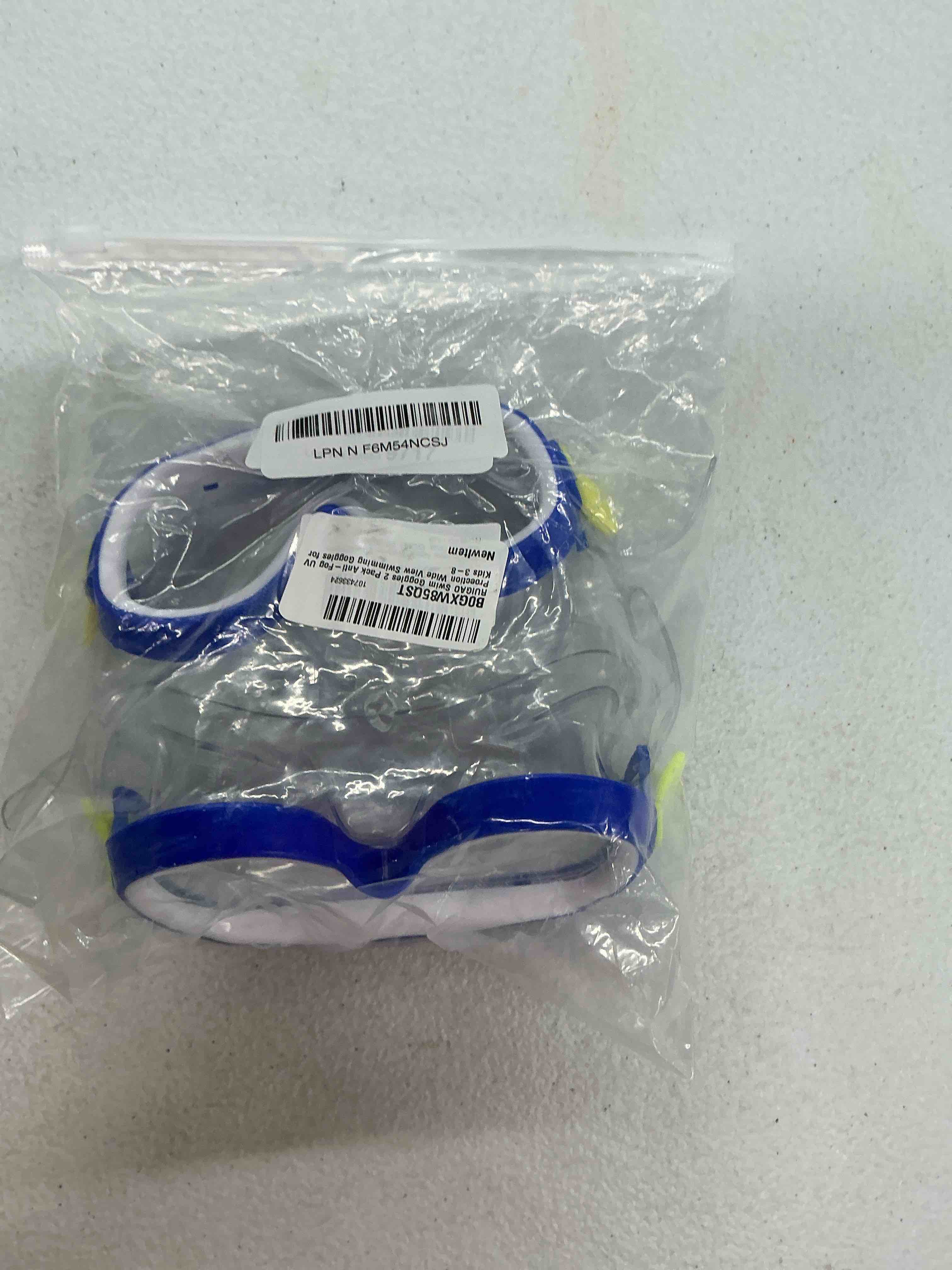 Condition photo showing Good Condition for swim goggles kids 6-14, diving mask no tangle strap?water goggles nose cover for jr / youth 2pk - blue & green
