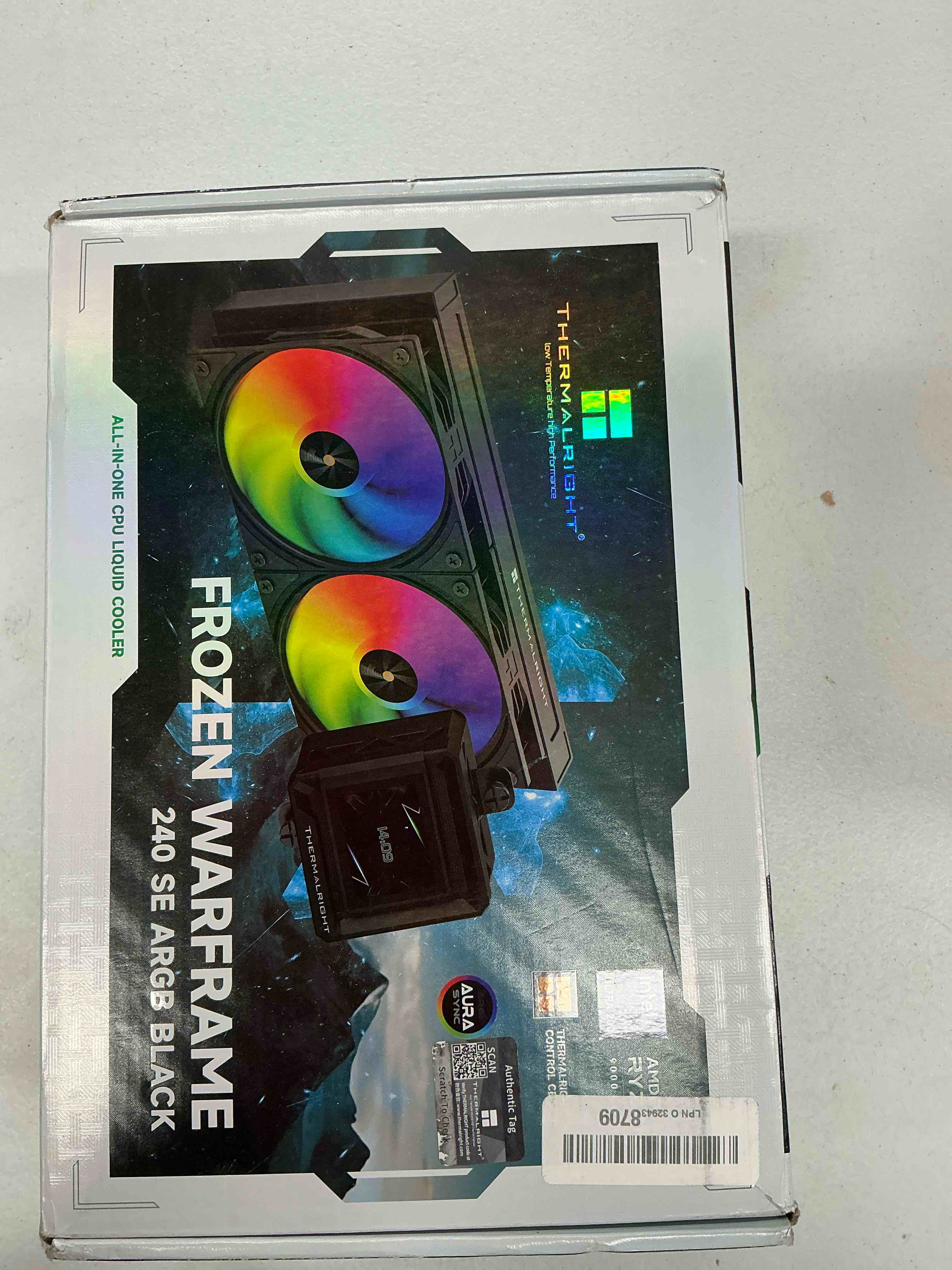 Condition photo showing New/Like New for thermalright fw 240 se argb black-360mm aio cpu liquid cooler | ips lcd screen with 320x240 resolution,for am4/am5,intel lga1700/1851,2inch magnet-absorbent lcd screen for images-black black-240
