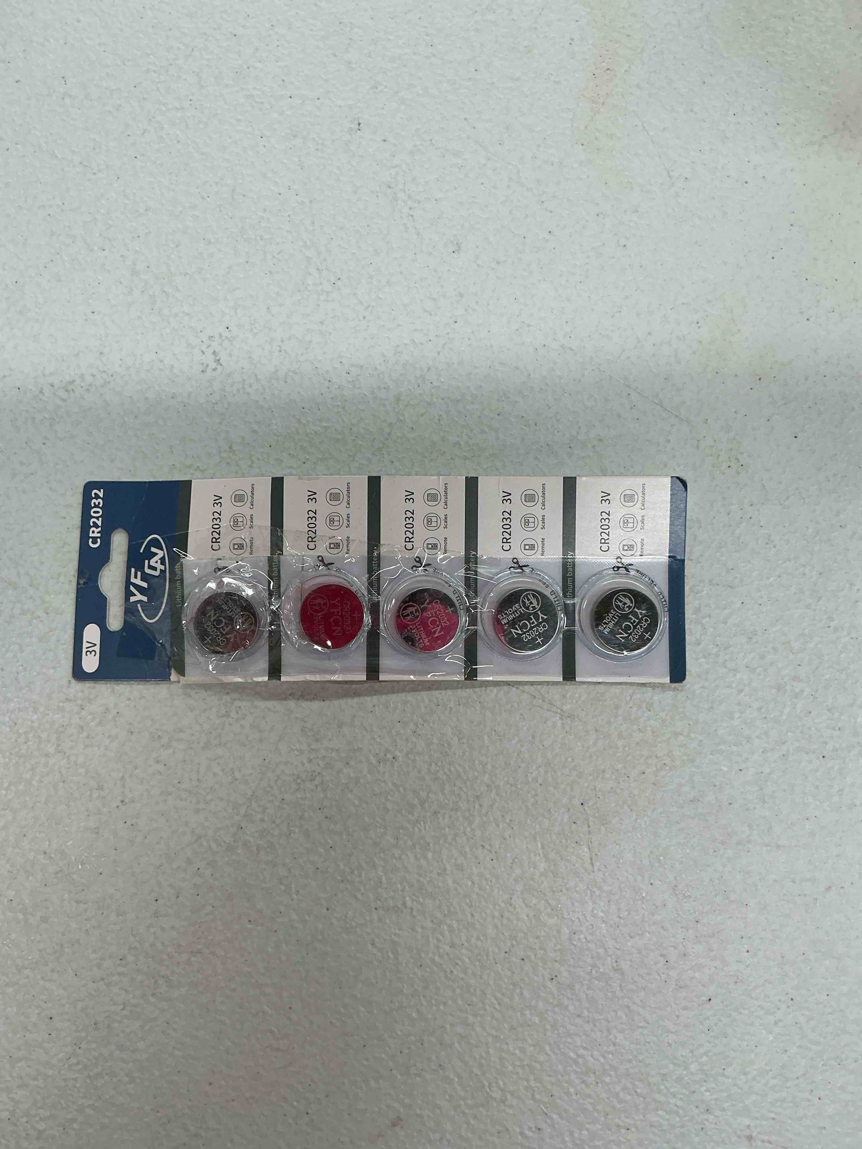 Condition photo showing New/Like New for yfcn cr2032 battery 3v lithium batteries 5 count pack cr2032 batteries - cr 2032 coin cell battery for airtag, key fob, remotes- 10 years shelf life 1 count (pack of 5)