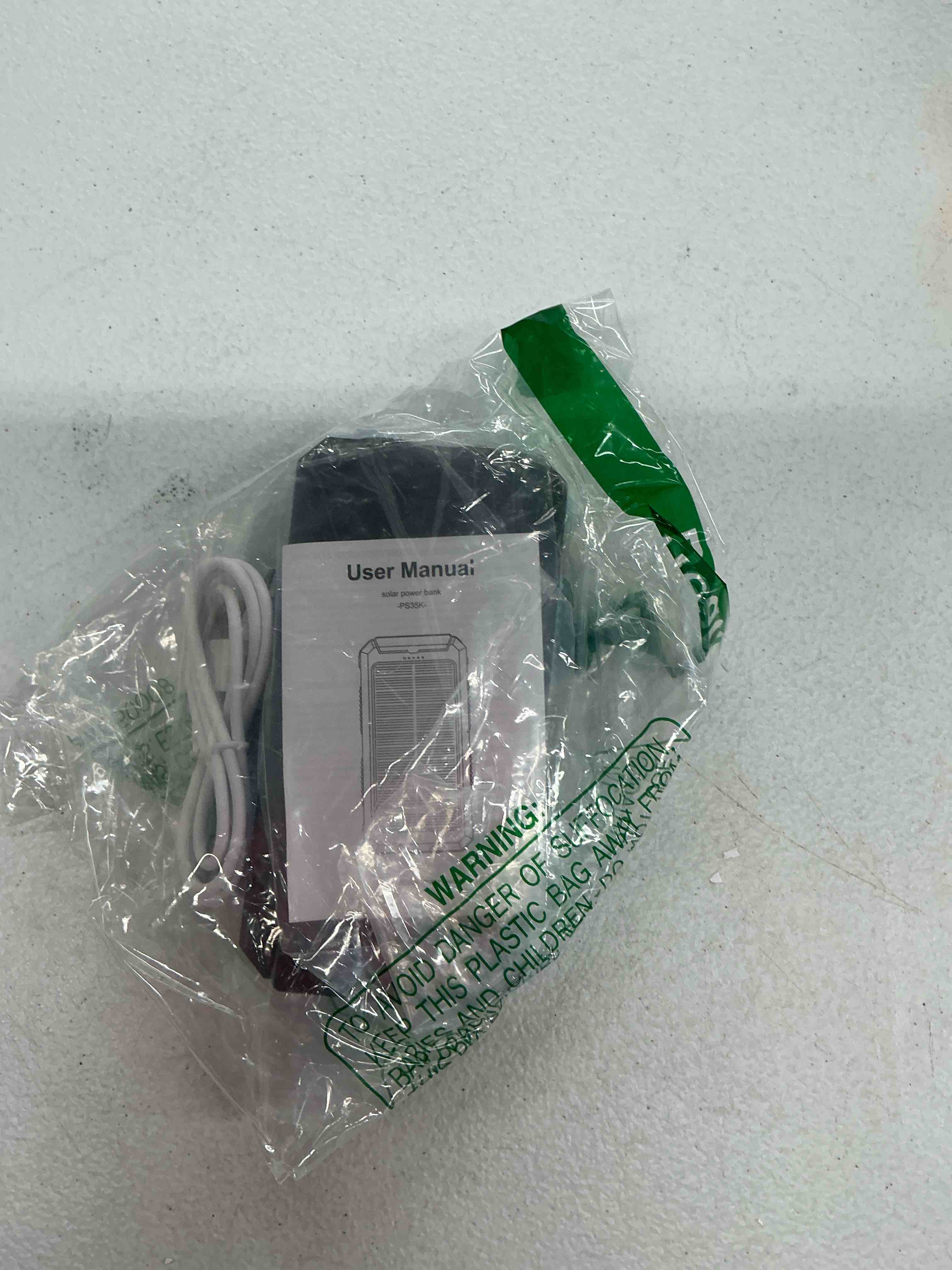 Condition photo showing New/Like New for durecopow solar charger power bank 20,000mah, portable charger, 4 cables 3 ports fast charging external battery pack with usb c for cell phones, solar panel charger with dual flashlight for camping