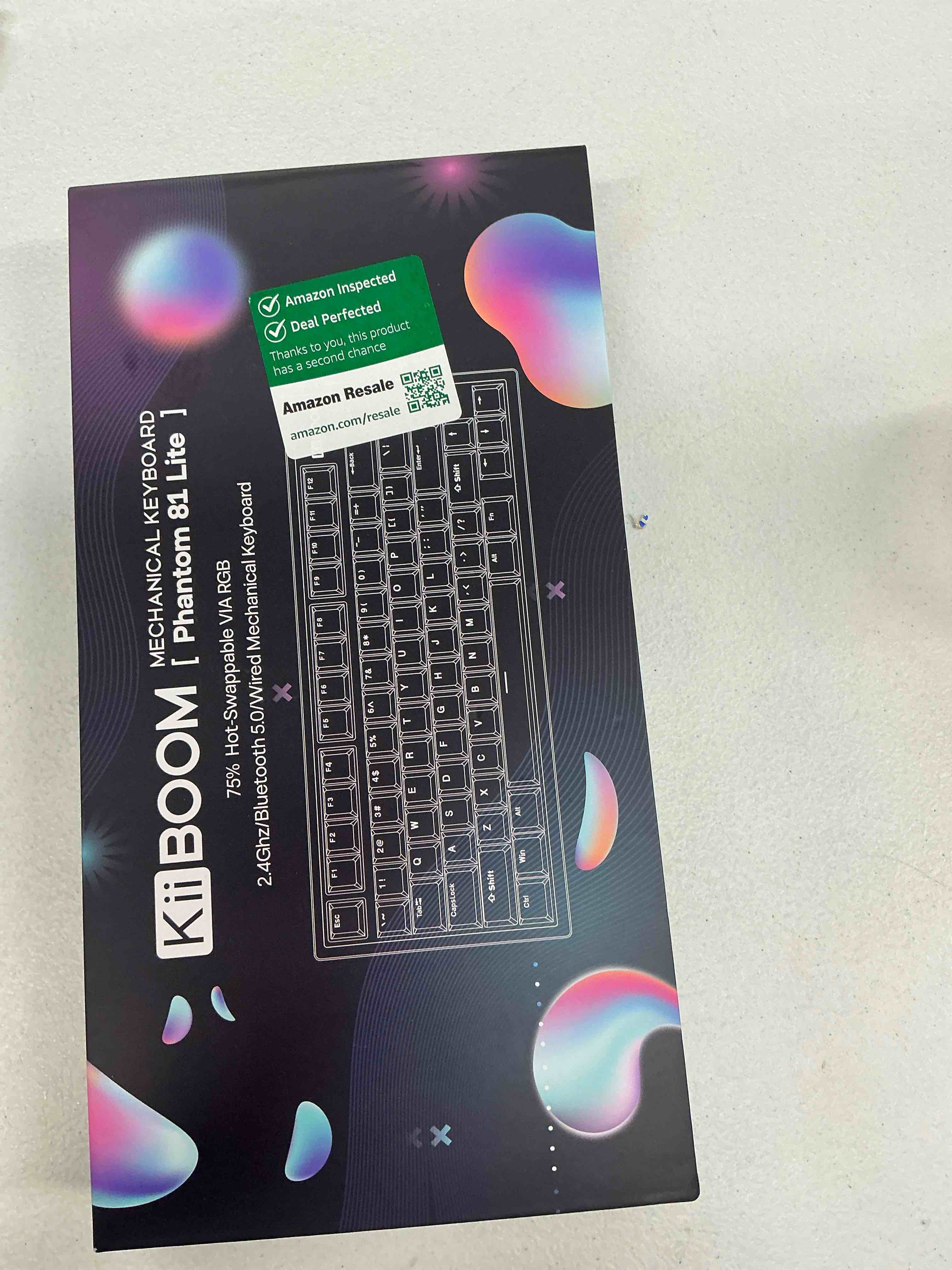 Condition photo showing New/Like New for vgn v98prov3 gaming keyboard, tri-mode wireless custom mechanical keyboard | hot swappable gasket keyboard , bluetooth 2.4g usb-c, rgb backlit computer keyboards for pc mac, pre-lubed cow switch, purple