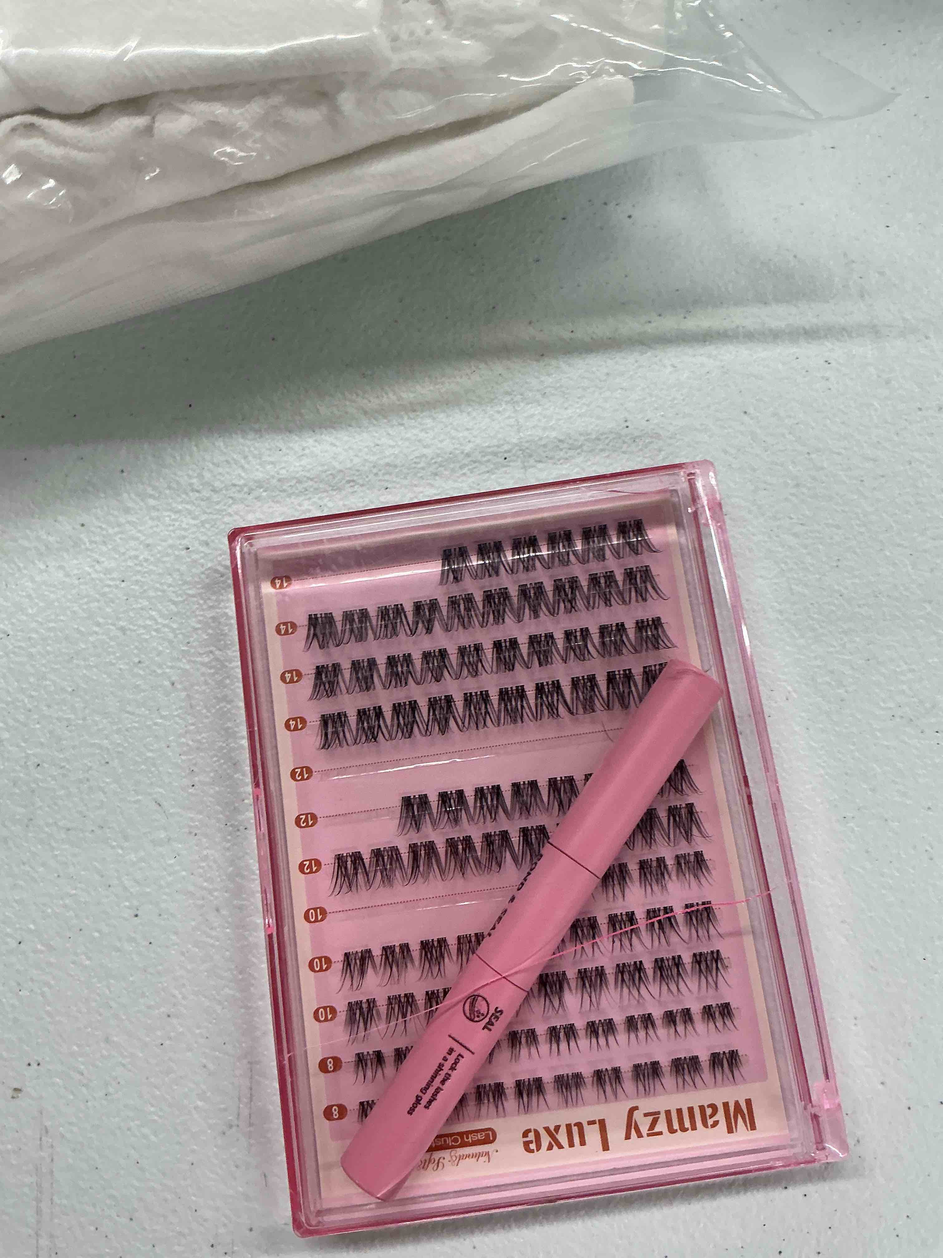 Condition photo showing Good Condition for natural lash clusters kit short wispy eyelash clusters 8-14mm clear band cluster lashes extensions kit 120pcs cc-curly daily exquisite eyelashes clusters with bond and seal and tweezers lash clusters kit -d
