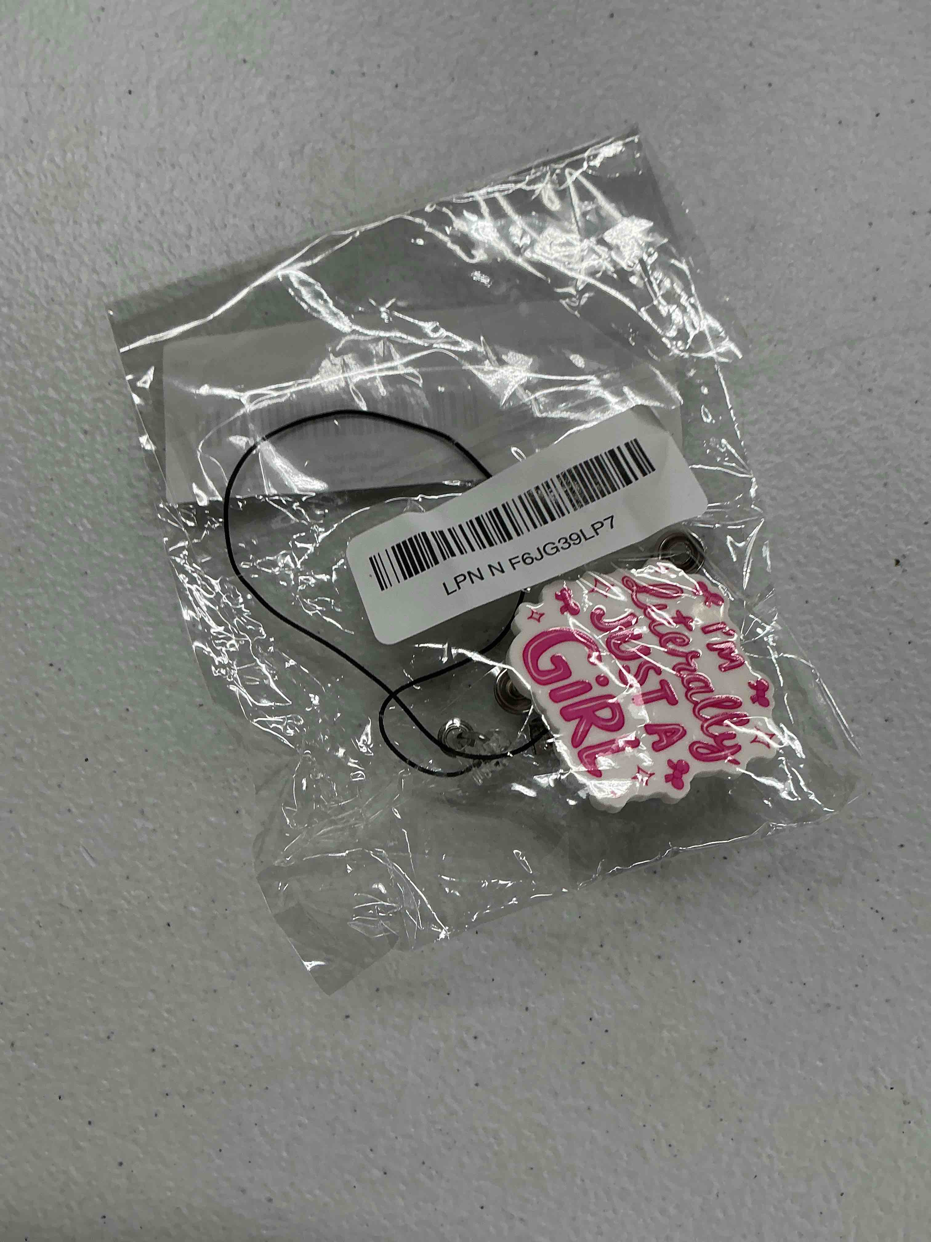 Condition photo showing Good Condition for nurse badge reel retractable - cute acrylic id badge holder with i'm literally just a girl, 360° swivel alligator clip for nurses, cna, rn, healthcare workers