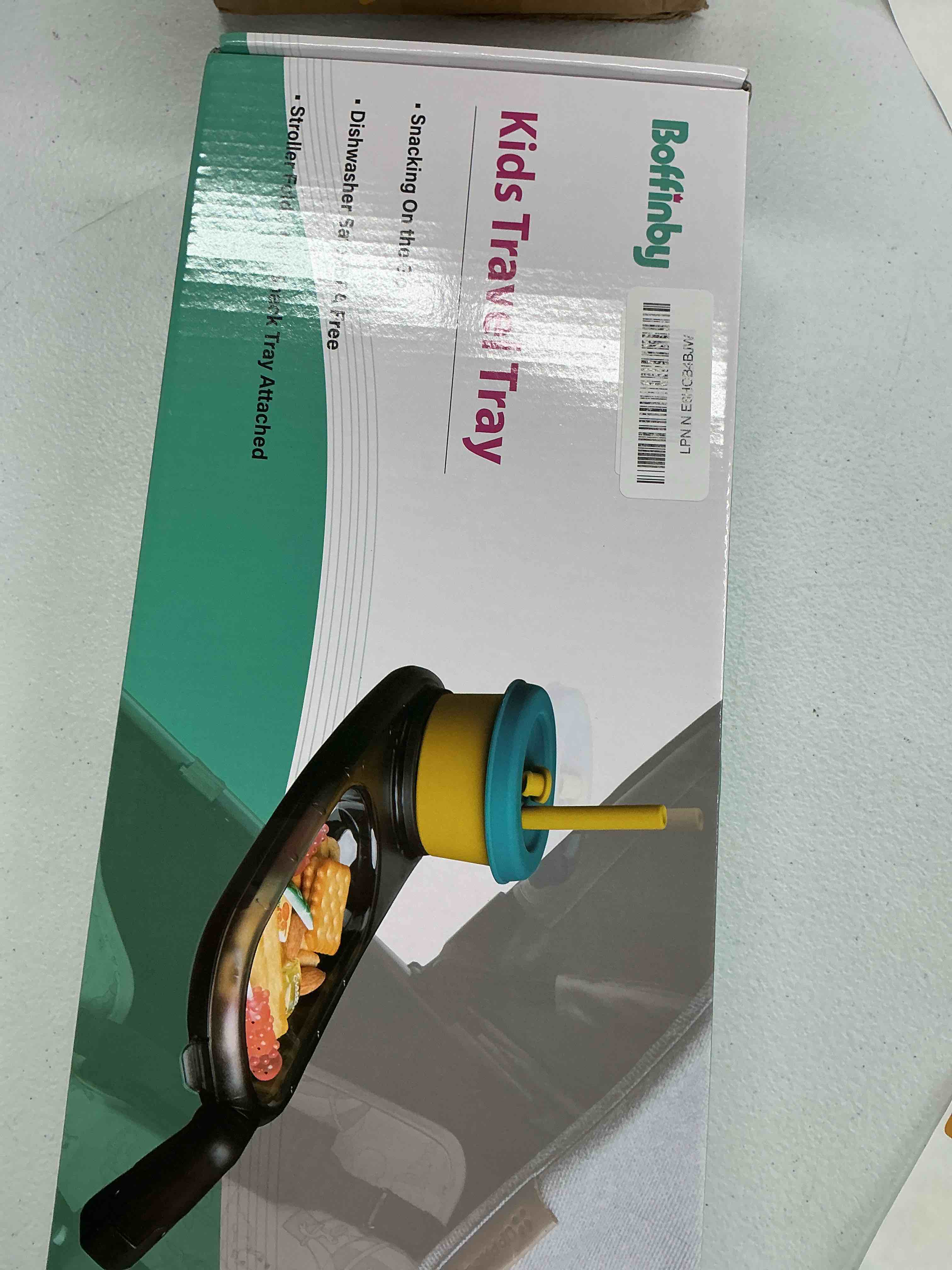 Condition photo showing Good Condition for snack tray fits for uppababy vista/vista v2/vista v3/cruz/cruz v2/ rumbleseat/rumbleseat v2, stroller tray with cup holder & recessed bowl, dishwasher safe, quick attachment, folds with stroller, grey