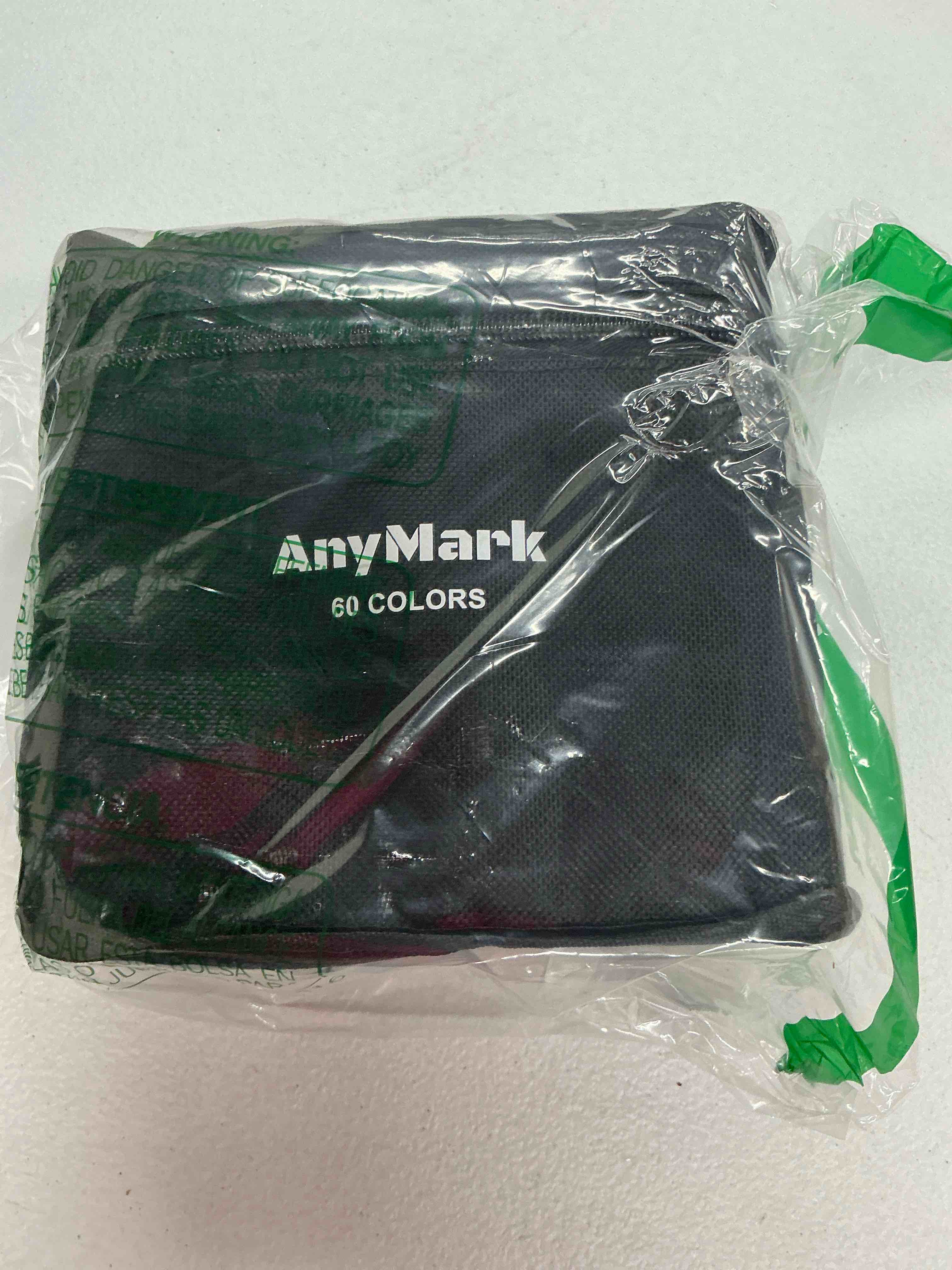 Condition photo showing New/Like New for anymark alcohol markers, 60 colors dual tip art coloring markers set for kids adult book drawing sketching painting, chisel & fine, white penholder