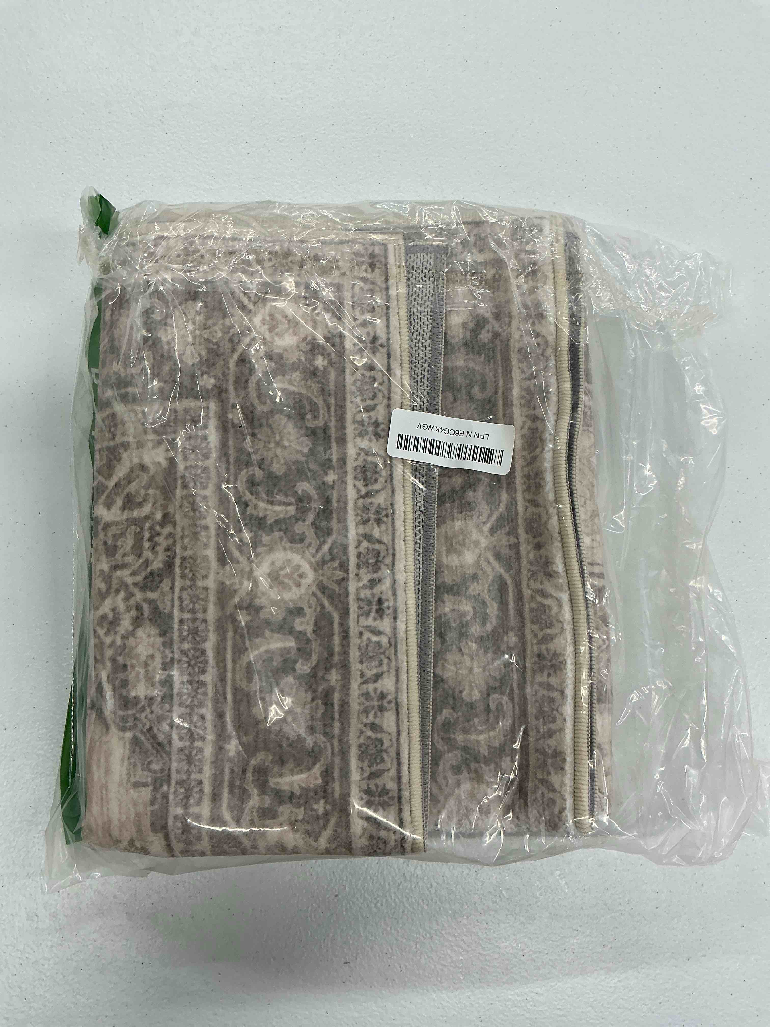 Condition photo showing Good Condition for lahome oriental kitchen rugs non slip, 2x3 small rugs for bedroom entryway, soft door mat indoor entrance vintage ultra-thin carpet for kitchen bathroom bedroom eleanor, grey/brown grey/brown 2' x 3' (rectangular)