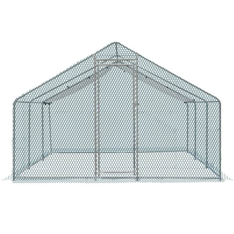 (1 box) Zimtown Large Metal Chicken Coop 13 x 10 ft Cage for Hen House for Hen House for Rabbit Cage for Poultry