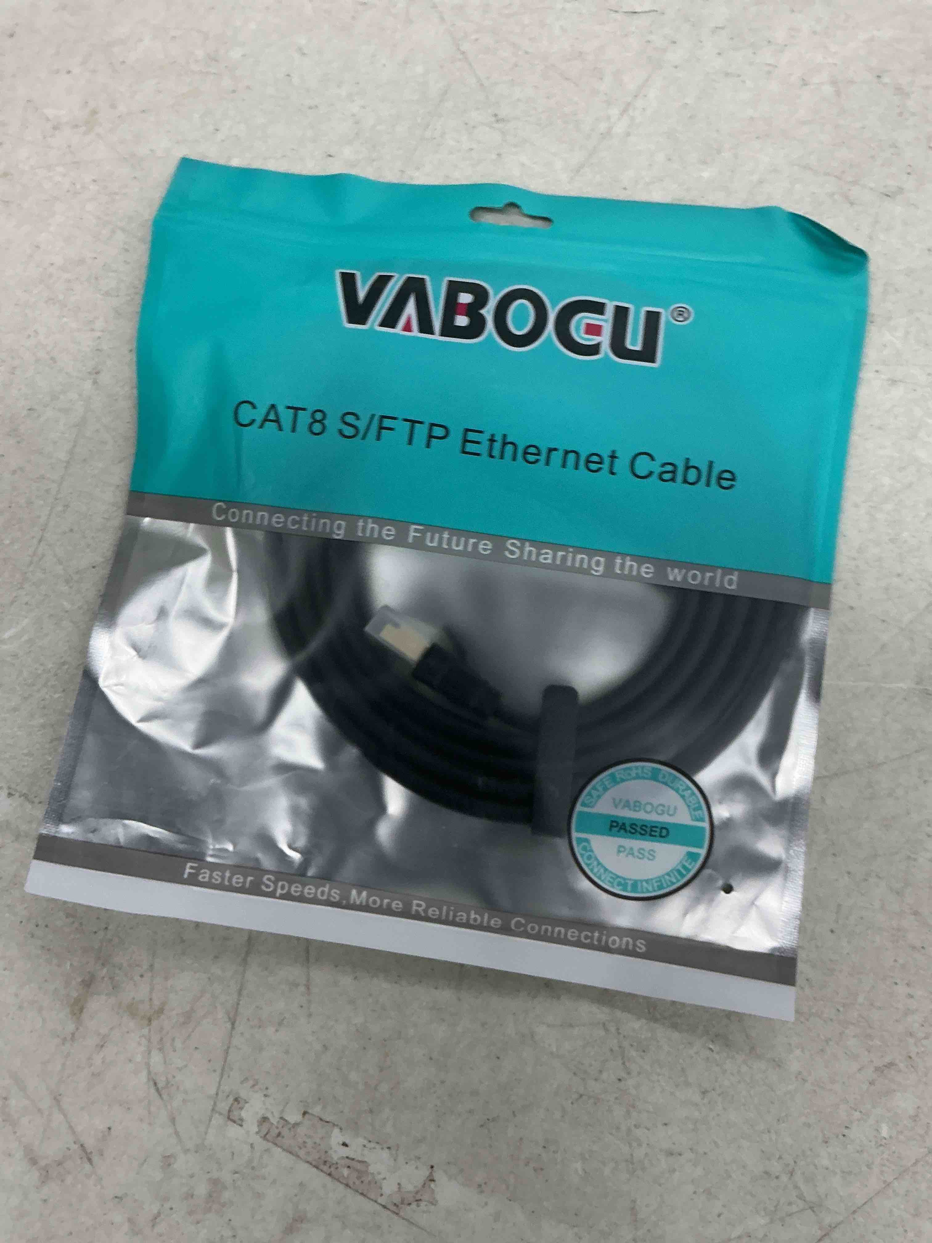 Condition photo showing Good Condition for vabogu cat 8 ethernet cable 6ft, heavy duty 26awg high speed 40gbps 2000mhz, gold plated rj45 shielded, weatherproof indoor & outdoor lan cable for gaming pc ps5 xbox modem router 6ft-cat8