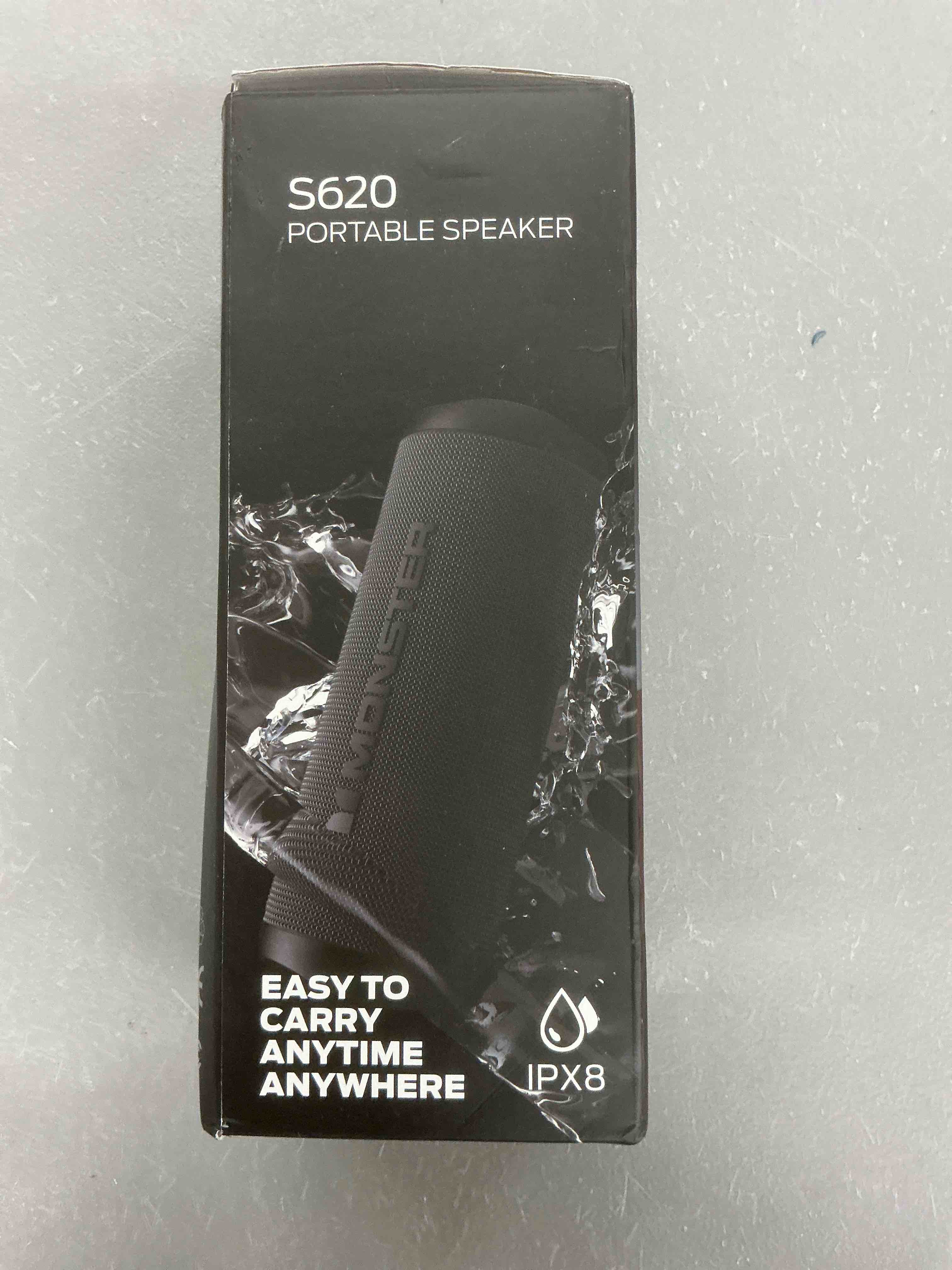 Condition photo showing New/Like New for monster s620 bluetooth speaker, wireless portable outdoor bluetooth speakers, 60w true wireless stereo ipx8 waterproof, dual pairingbluetooth 5.4 built-in mic, perfect for home, black