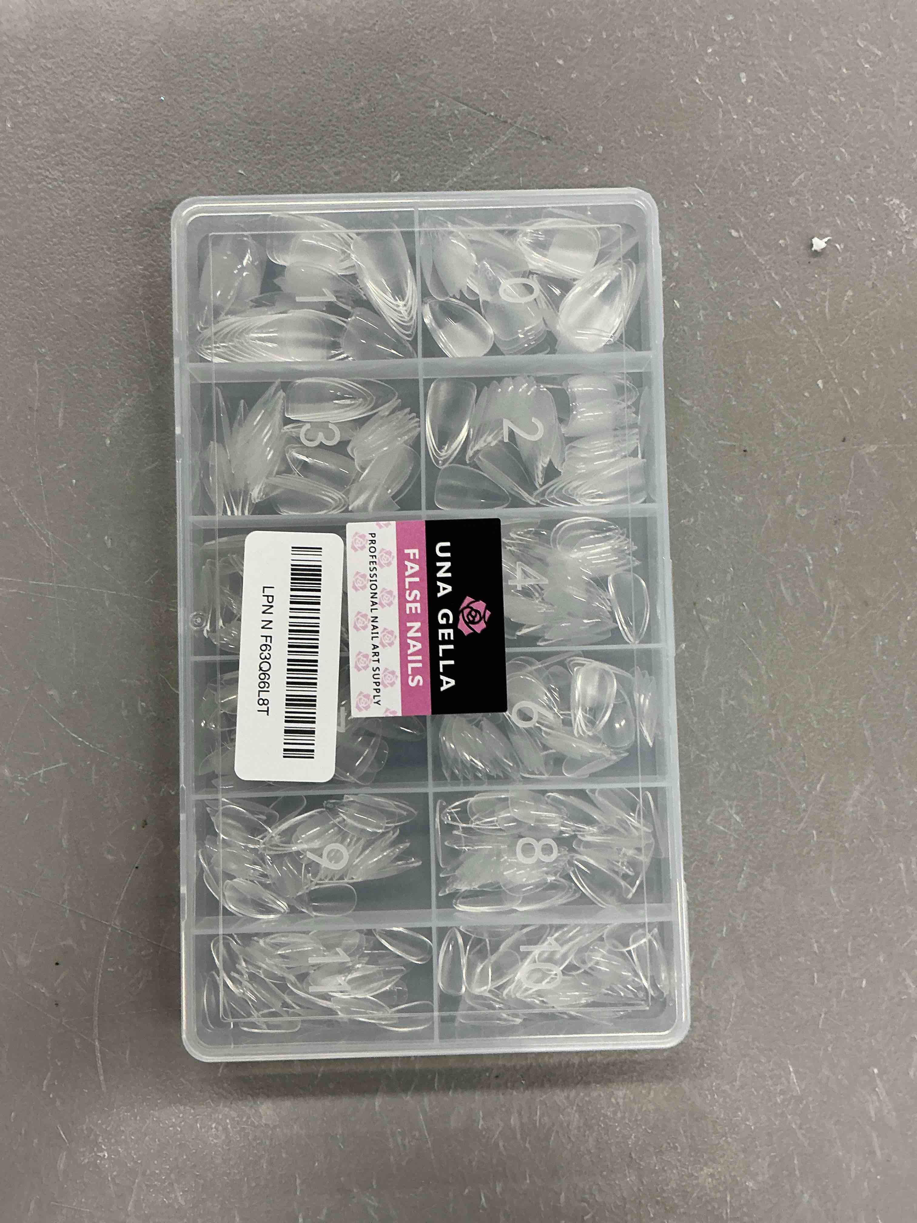 Condition photo showing New/Like New for una gella short almond nail tips: 504pcs short fake nails soft press on gel nail tips pre shaped almond shape home nail extension full cover, 12 sizes acrylic gelly tips