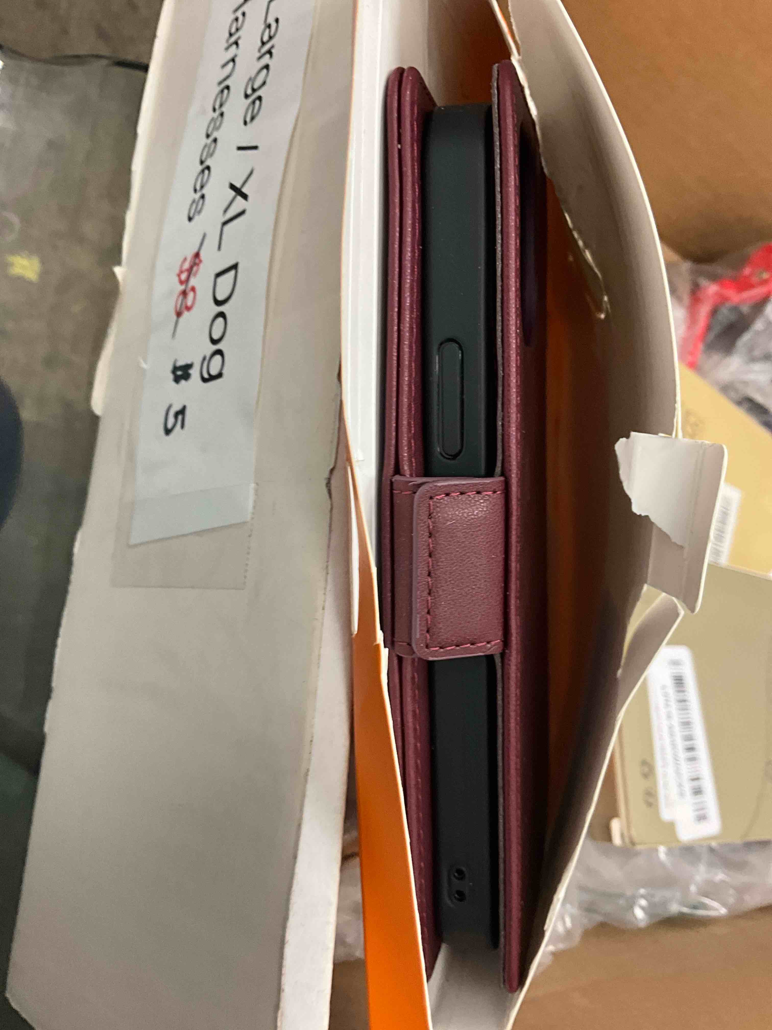 Condition photo showing Good Condition for antsturdy compatible with magsafe magnetic 2 in 1 detachable iphone 12 6.1"/12 pro wallet case with credit card holder slots,pu leather rfid blocking phone cover wrist strap zipper women men,wine red wine red iphone 12 - 6.1"/iphone 12 pro- 6.1"