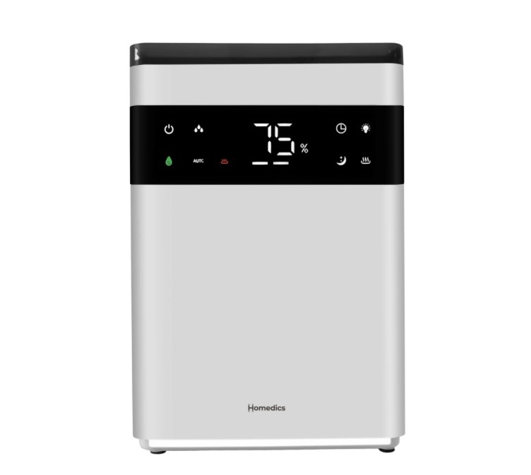 homedics premium warm & cool mist ultrasonic topfill humidifier, 58 hour runtime